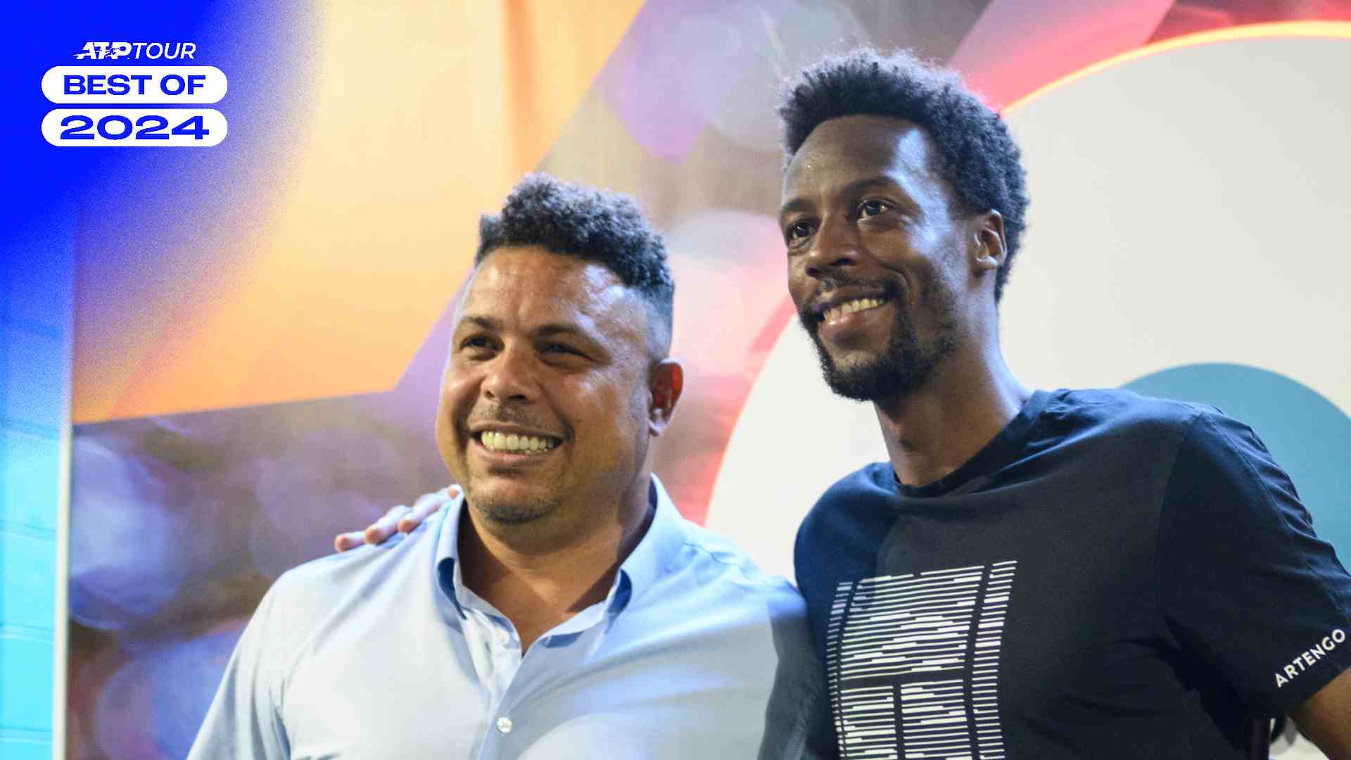 Ronaldo and Gael Monfils at the 2024 Miami Open presented by Itau.