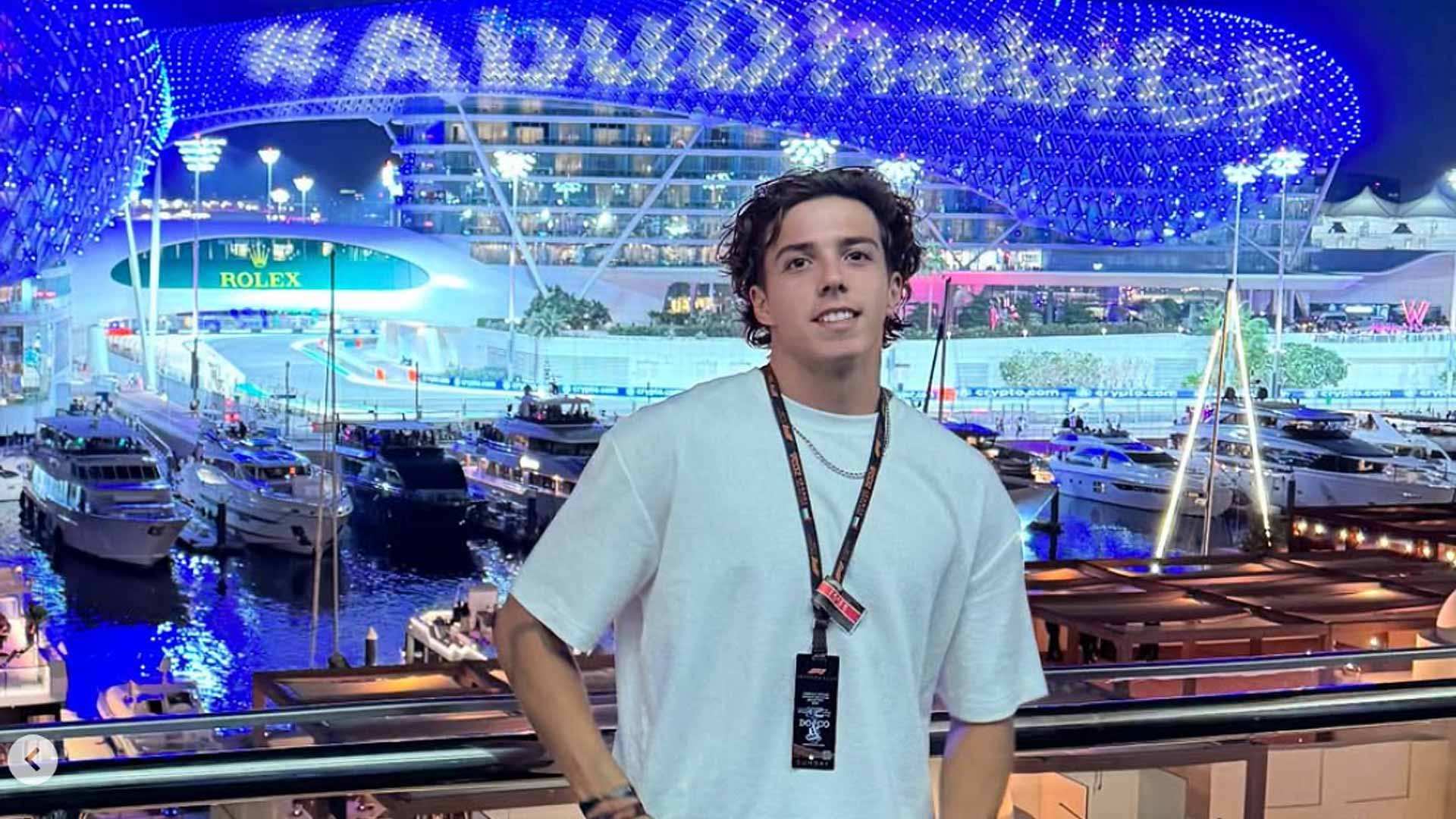 <a href='https://www.atptour.com/en/players/arthur-cazaux/c0h0/overview'>Arthur Cazaux</a> at the Abu Dhabi Grand Prix.