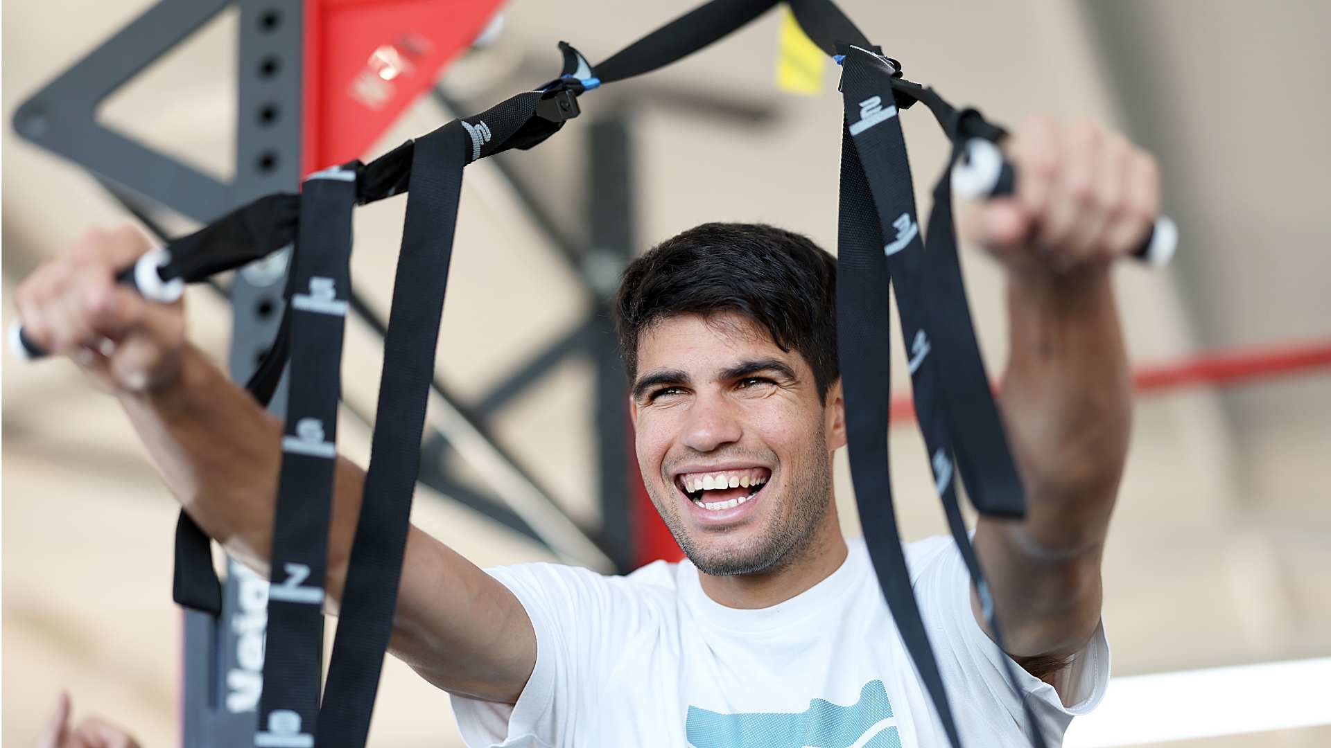 Carlos Alcaraz is training for the 2025 season in Murcia, Spain.