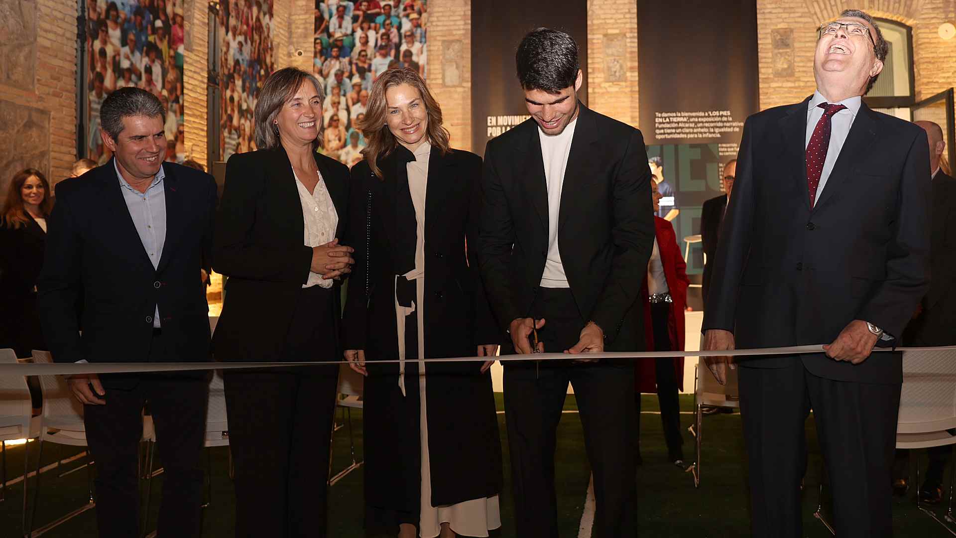 Carlos Alcaraz inaugurates the Los Pies en la Tierra (Ones Feet on the Ground) exhibition in Murcia, Spain.