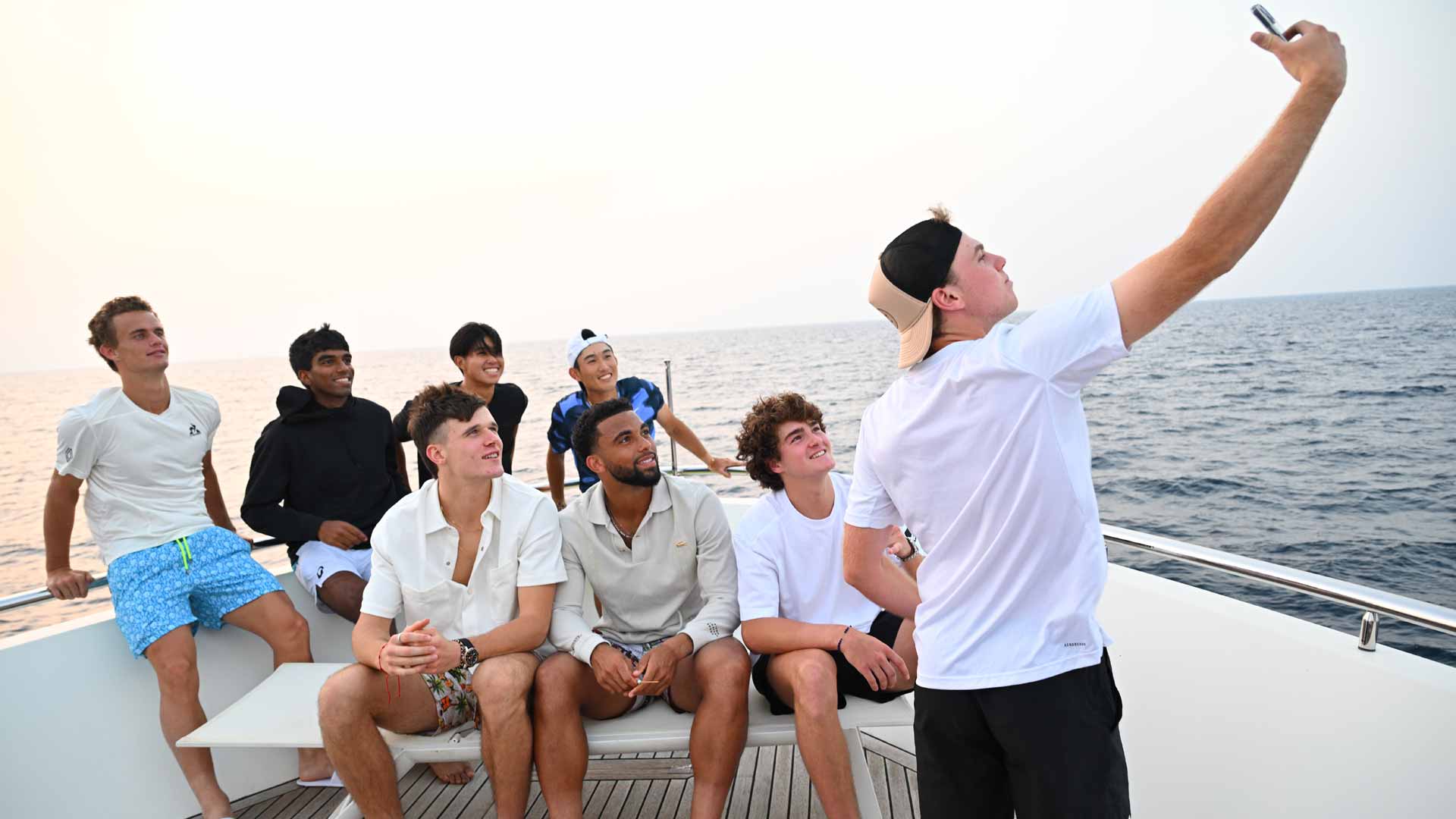 The eight players competing at the 2024 <a href='https://www.atptour.com/en/tournaments/next-gen-atp-finals/7696/overview'>Next Gen ATP Finals presented by PIF</a>.