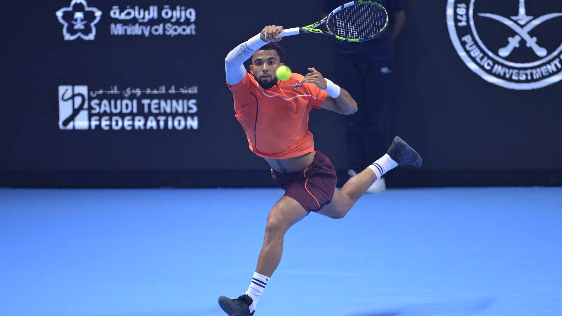 <a href='https://www.atptour.com/en/players/arthur-fils/f0f1/overview'>Arthur Fils</a> in Jeddah.