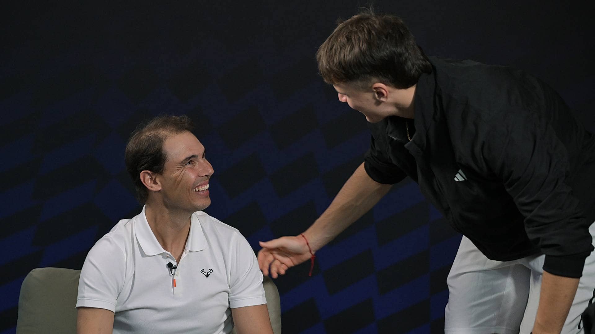 Mensik and Nadal meet each other.
