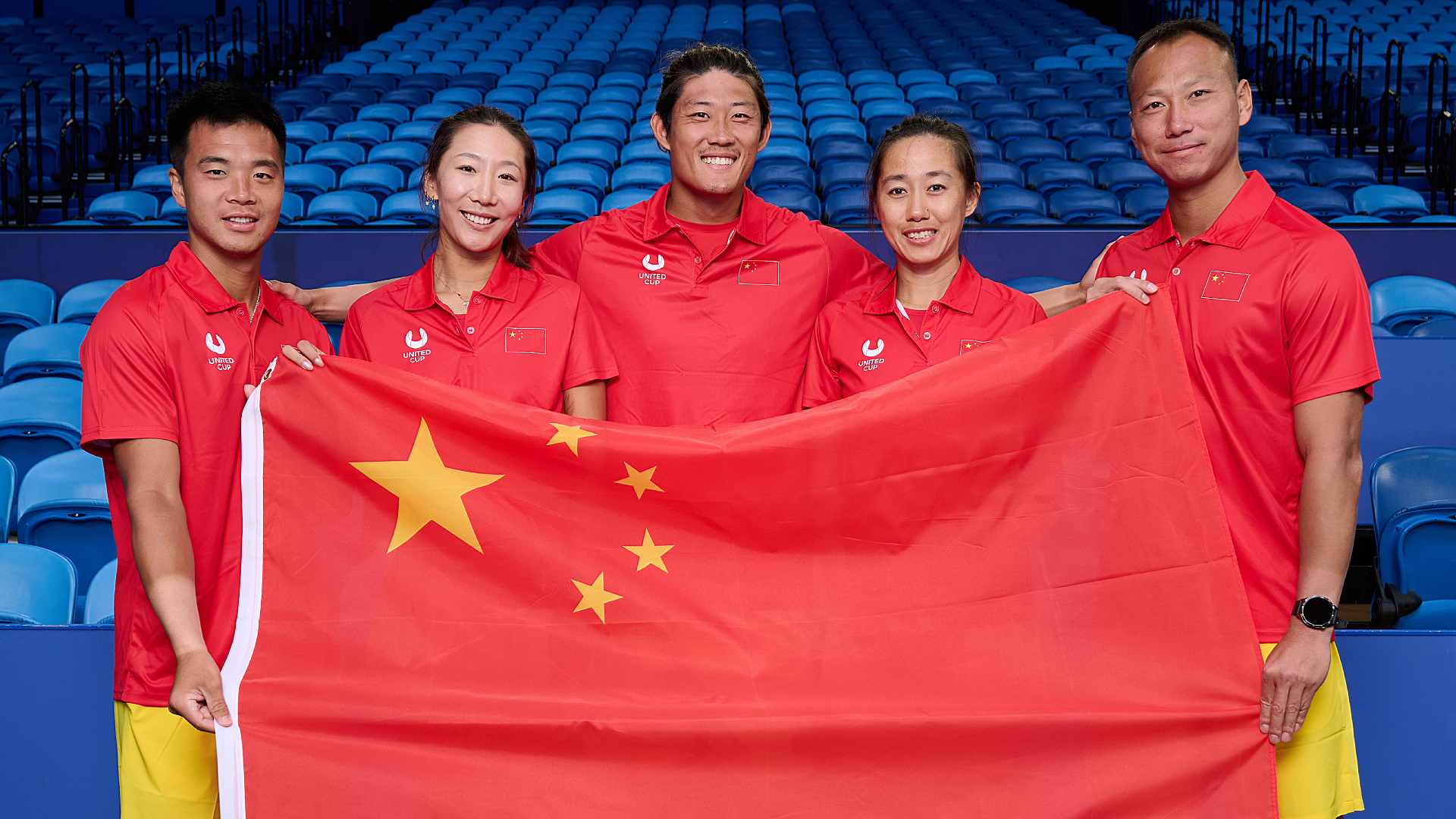 Team China ahead of the 2025 United Cup in Perth.