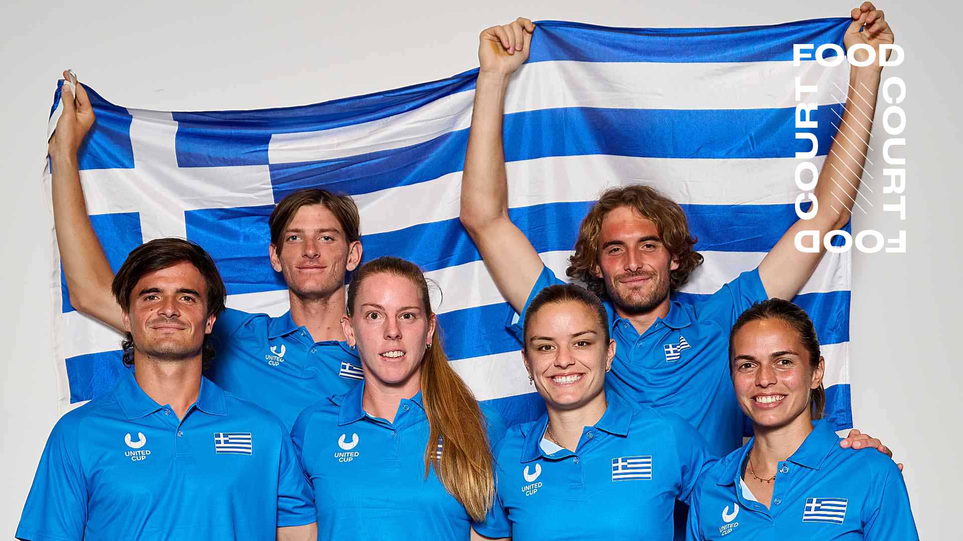 Team Greece ahead of the 2025 United Cup in Perth. 