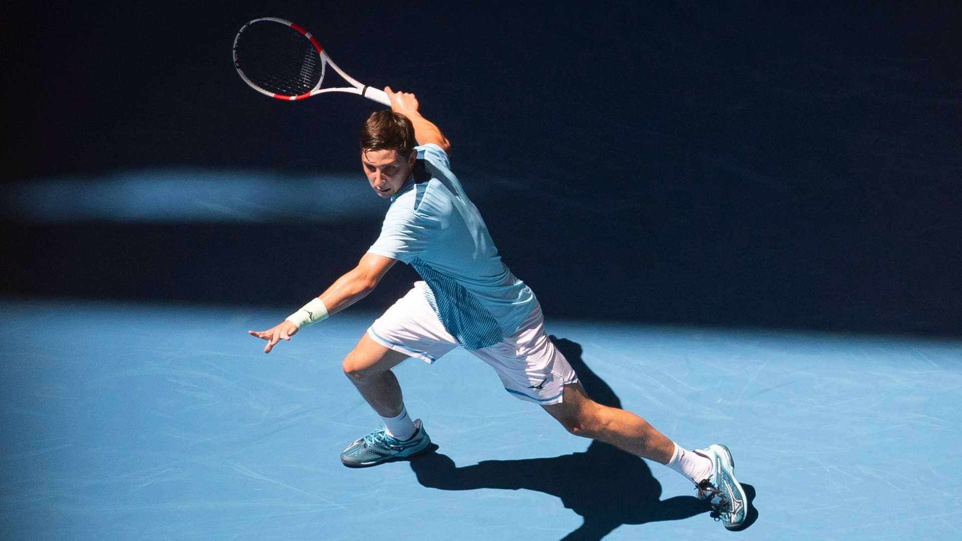 Alexander Shevchenko upsets Stefanos Tsitsipas at the United Cup in Perth.