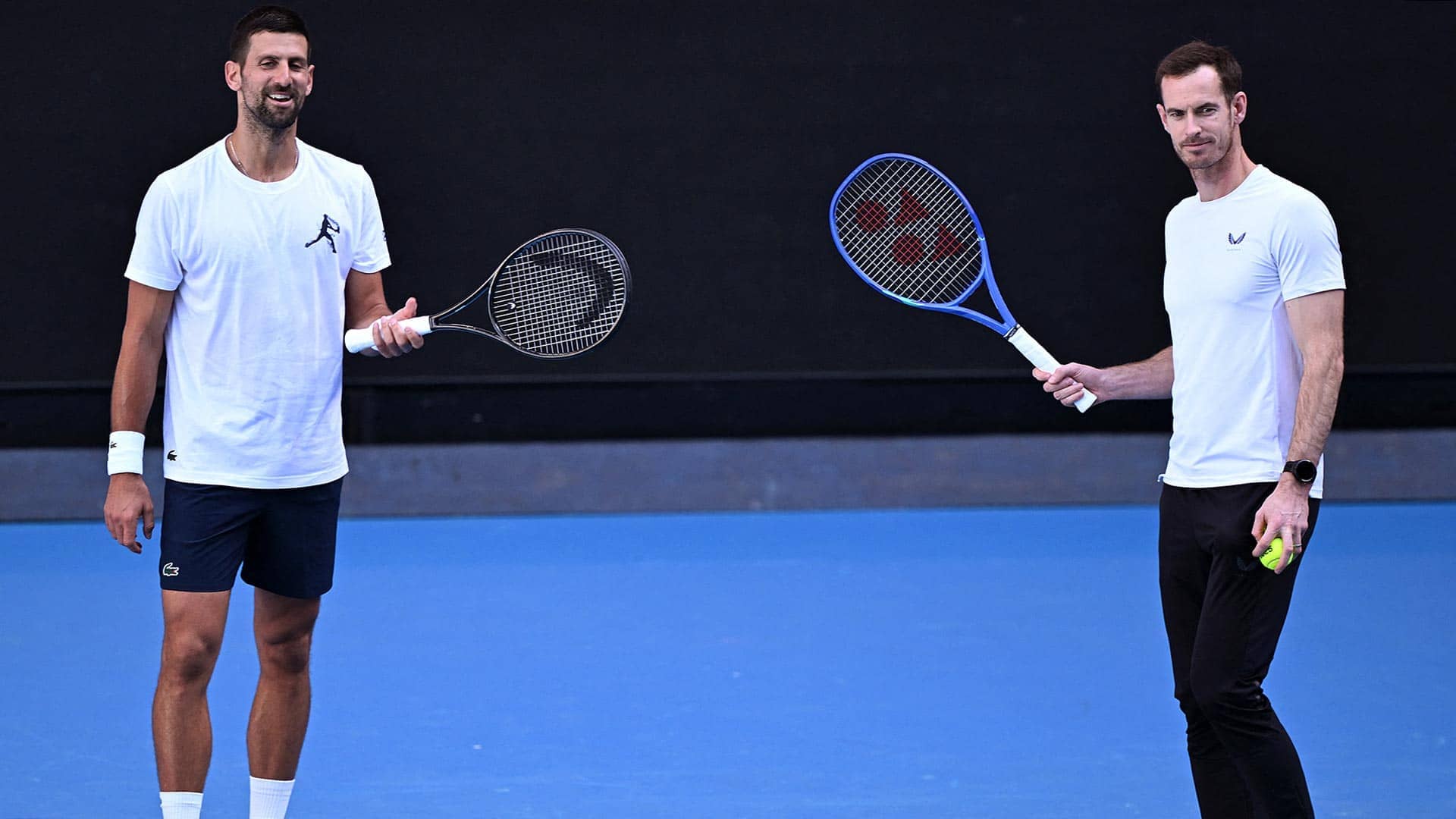 Novak Djokovic and Andy Murray take to court in Melbourne on Tuesday.