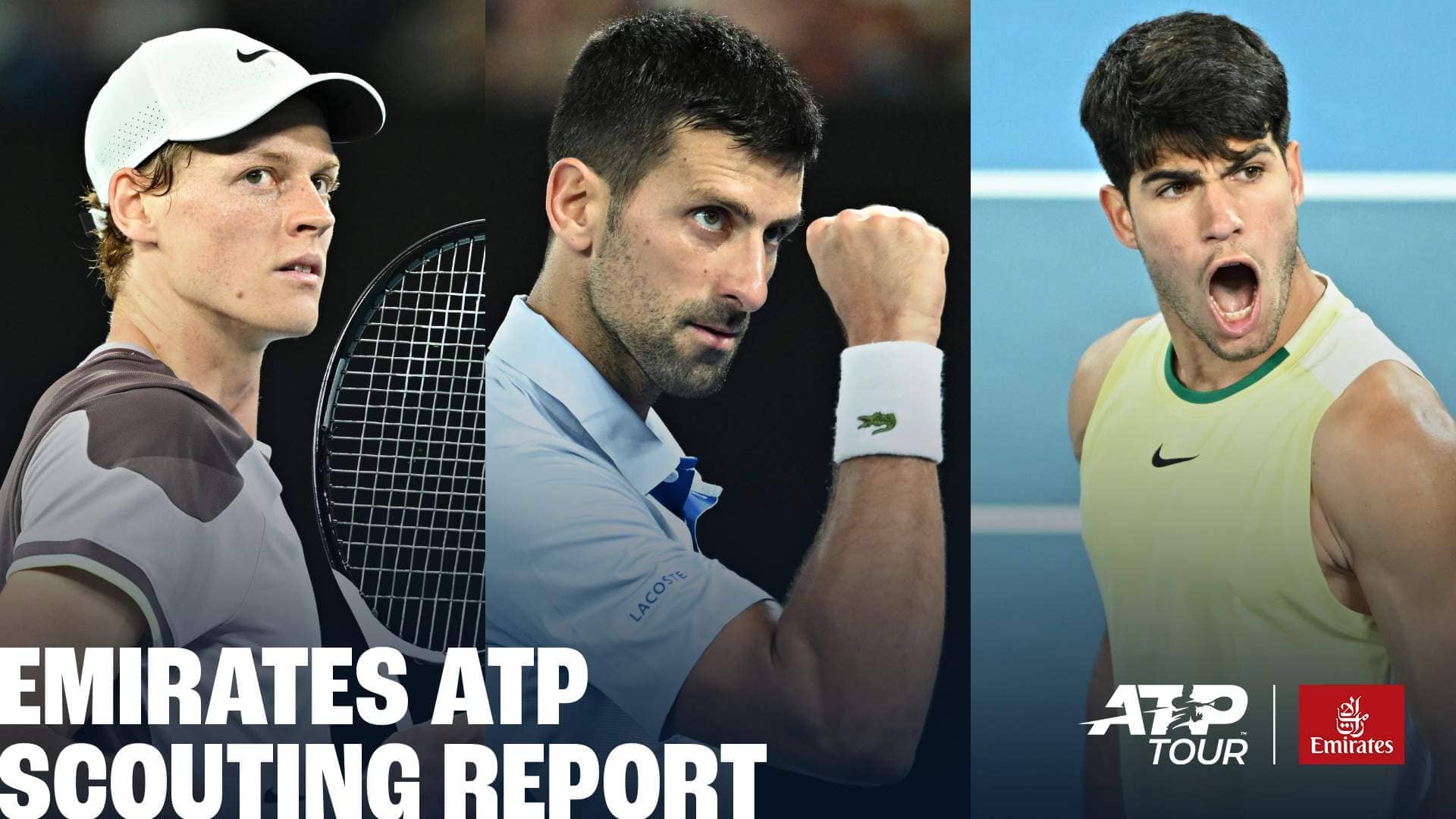 Jannik Sinner, Novak Djokovic and Carlos Alcaraz will all compete at the 2025 Australian Open.