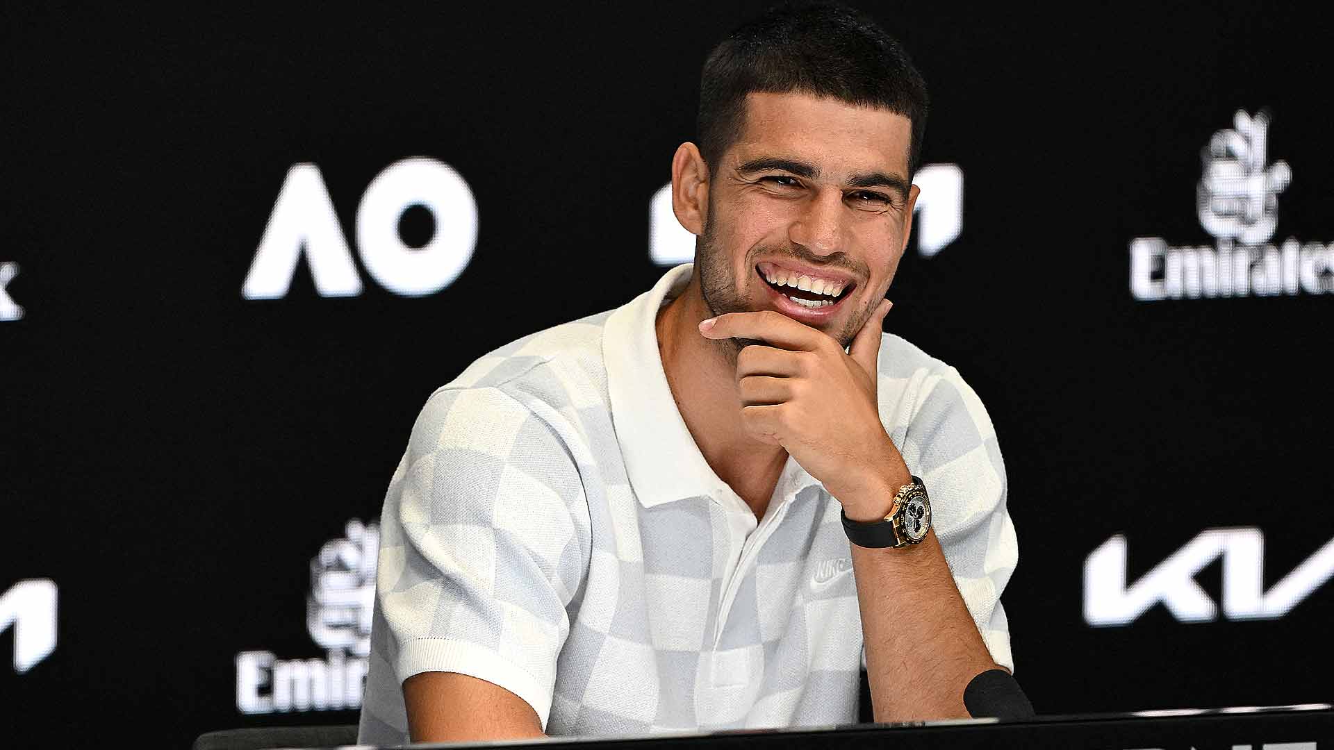 Carlos Alcaraz is trying to win his first Australian Open title.