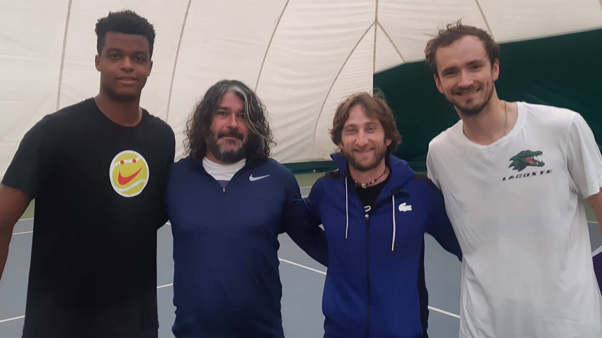 <a href='https://www.atptour.com/en/players/giovanni-mpetshi-perricard/m0gz/overview'>Giovanni Mpetshi Perricard</a>, Emmanuel Planque, <a href='https://www.atptour.com/en/players/gilles-cervara/c691/overview'>Gilles Cervara</a>, <a href='https://www.atptour.com/en/players/daniil-medvedev/mm58/overview'>Daniil Medvedev</a>