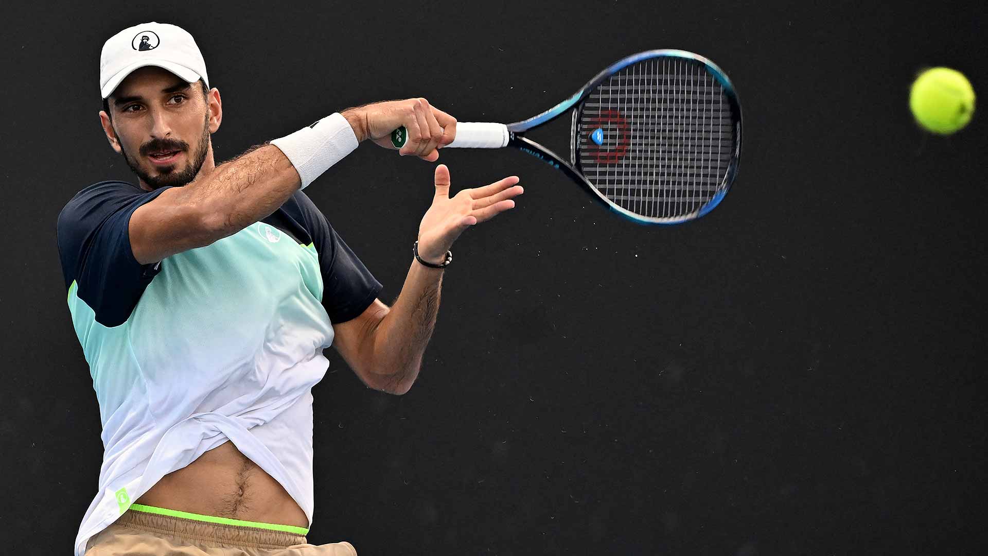 Hady Habib becomes the first Lebanese man to win a Grand Slam singles match.