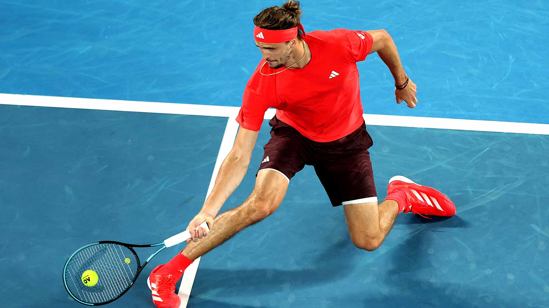 Alexander Zverev in action in Melbourne.
