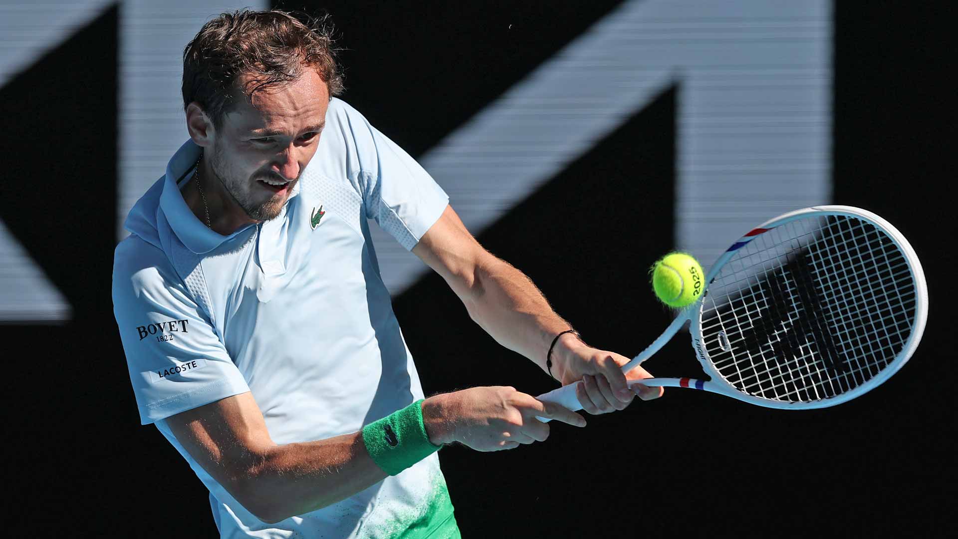 Daniil Medvedev in action against Kasidit Samrej on Tuesday at the Australian Open.
