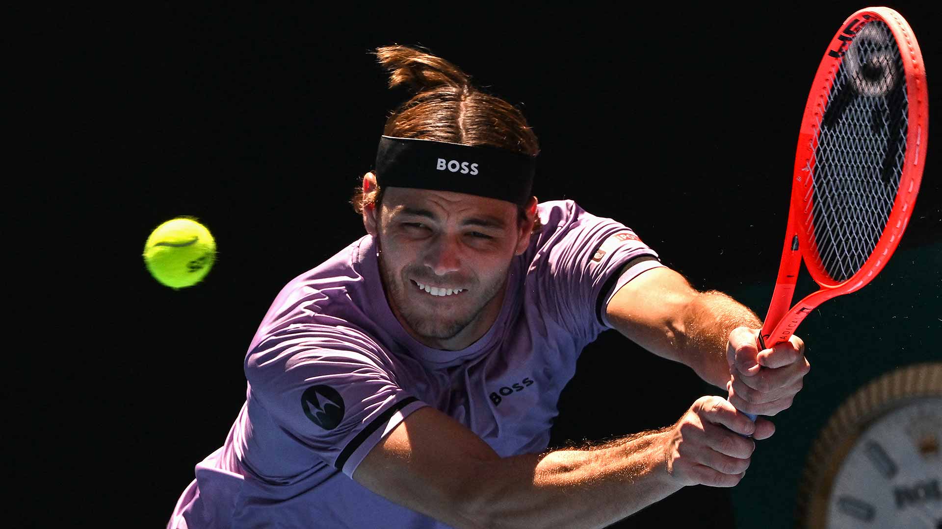 Taylor Fritz is through to the Australian Open third round for the loss of just eight games.
