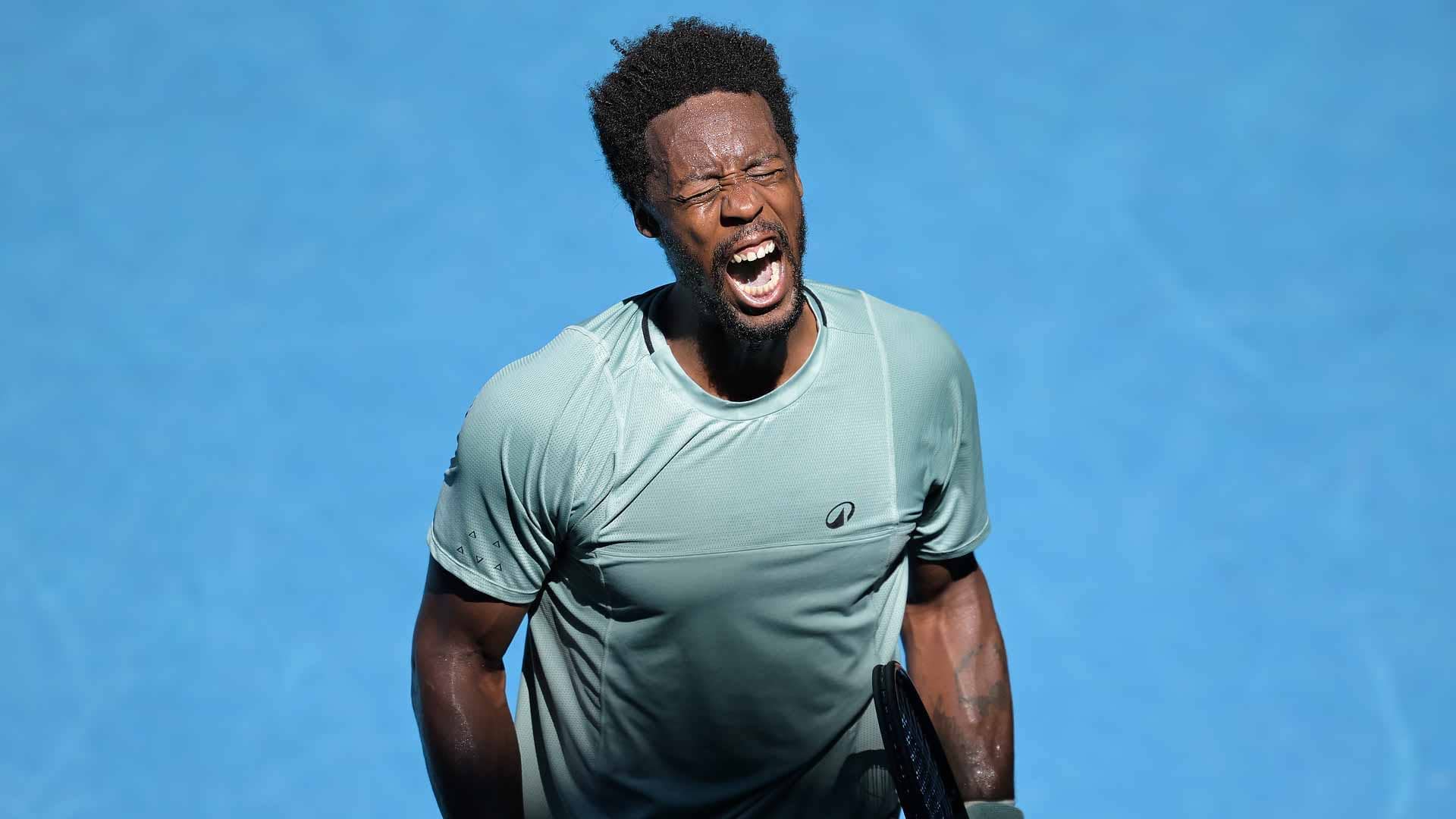 Gael Monfils celebra su victoria en cuatro sets este sábado ante Taylor Fritz en Melbourne.