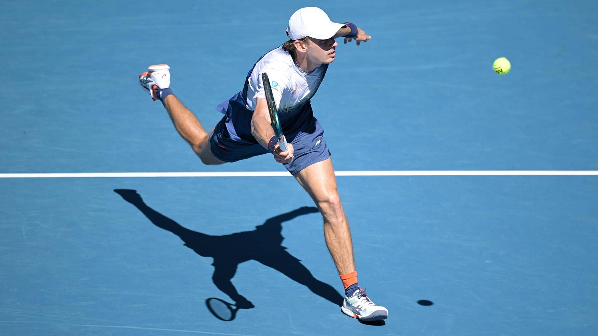 Alex de Minaur defeats Francisco Cerundolo on Saturday in Melbourne.