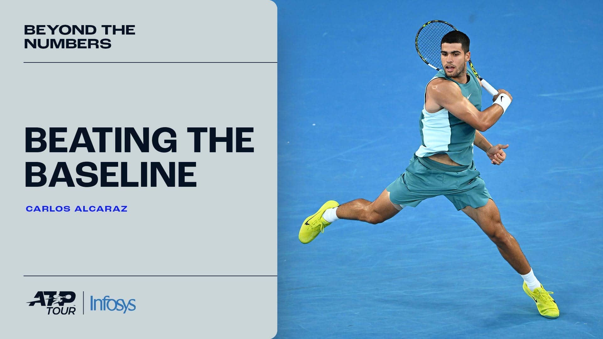 Infosys ATP Beyond The Numbers analyses Carlos Alcaraz's baseline success at this year's Australian Open.