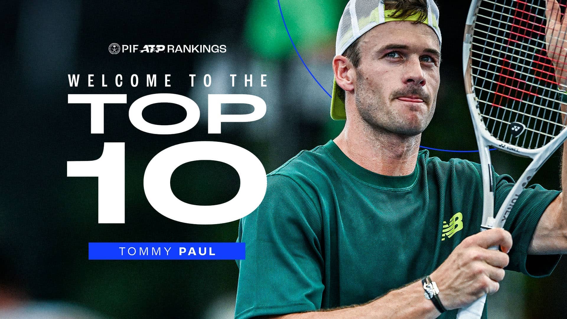 Tommy Paul climbs to a career-high No. 9 in the PIF ATP Rankings.