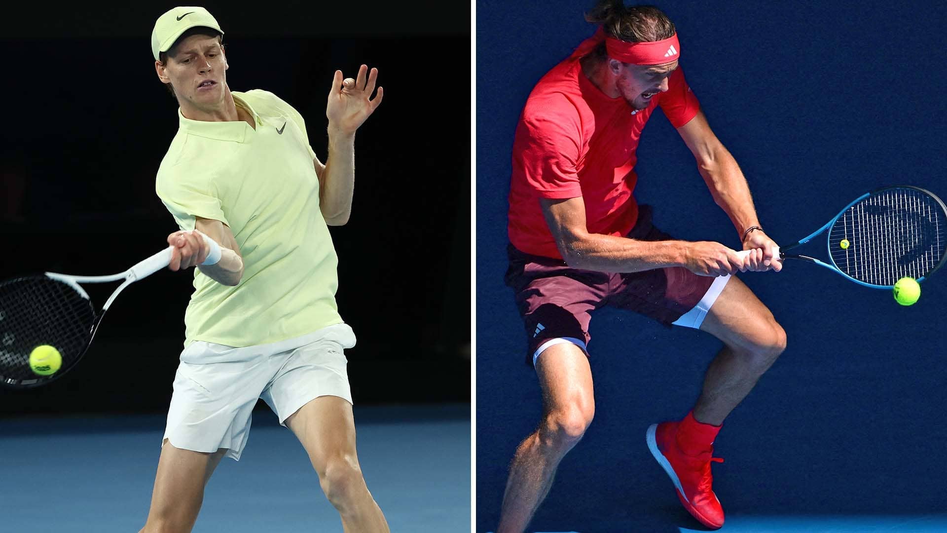 Jannik Sinner va detrás de Alexander Zverev por 2-4 en el Lexus ATP Head2Head entre ambos.