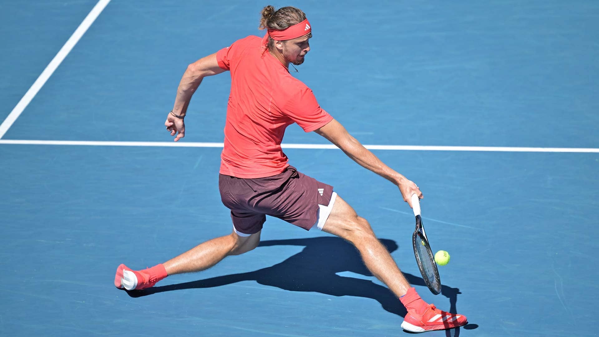 Alexander Zverev in action against Novak Djokovic on Friday at the Australian Open.