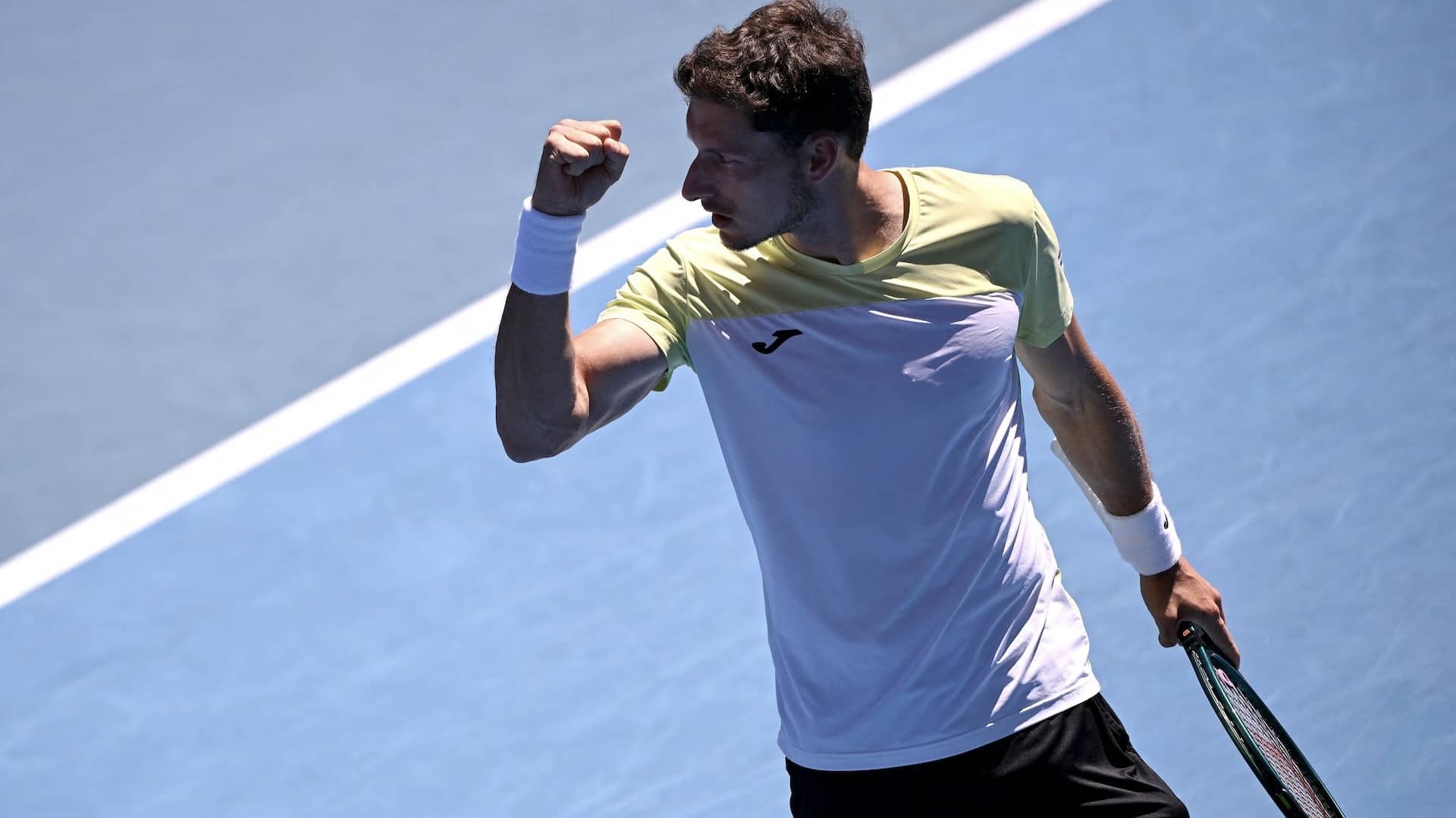 Carreño Busta, durante un partido en el Abierto de Australia.
