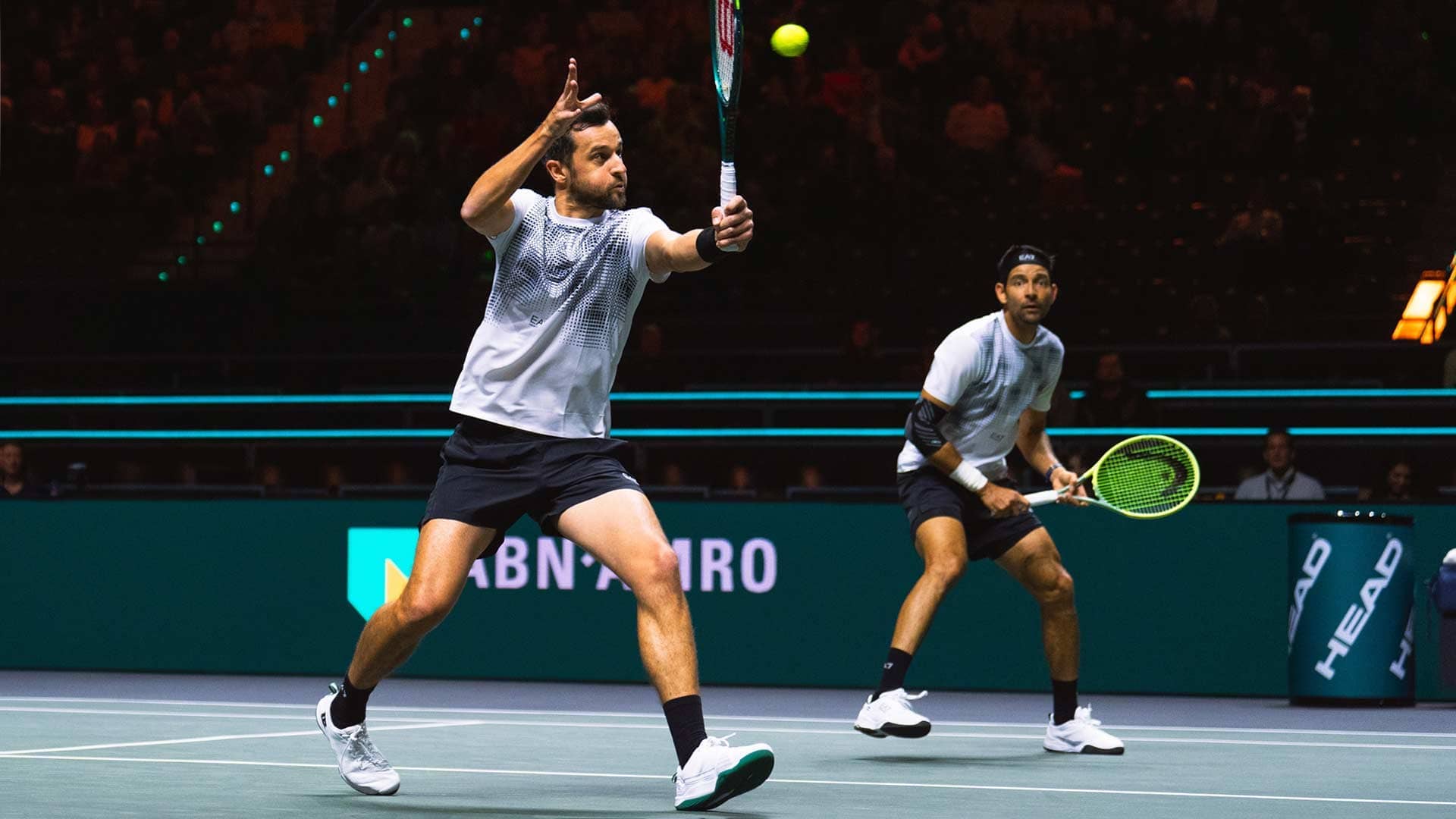 Mate Pavic and Marcelo Arevalo in action on Friday in Rotterdam.
