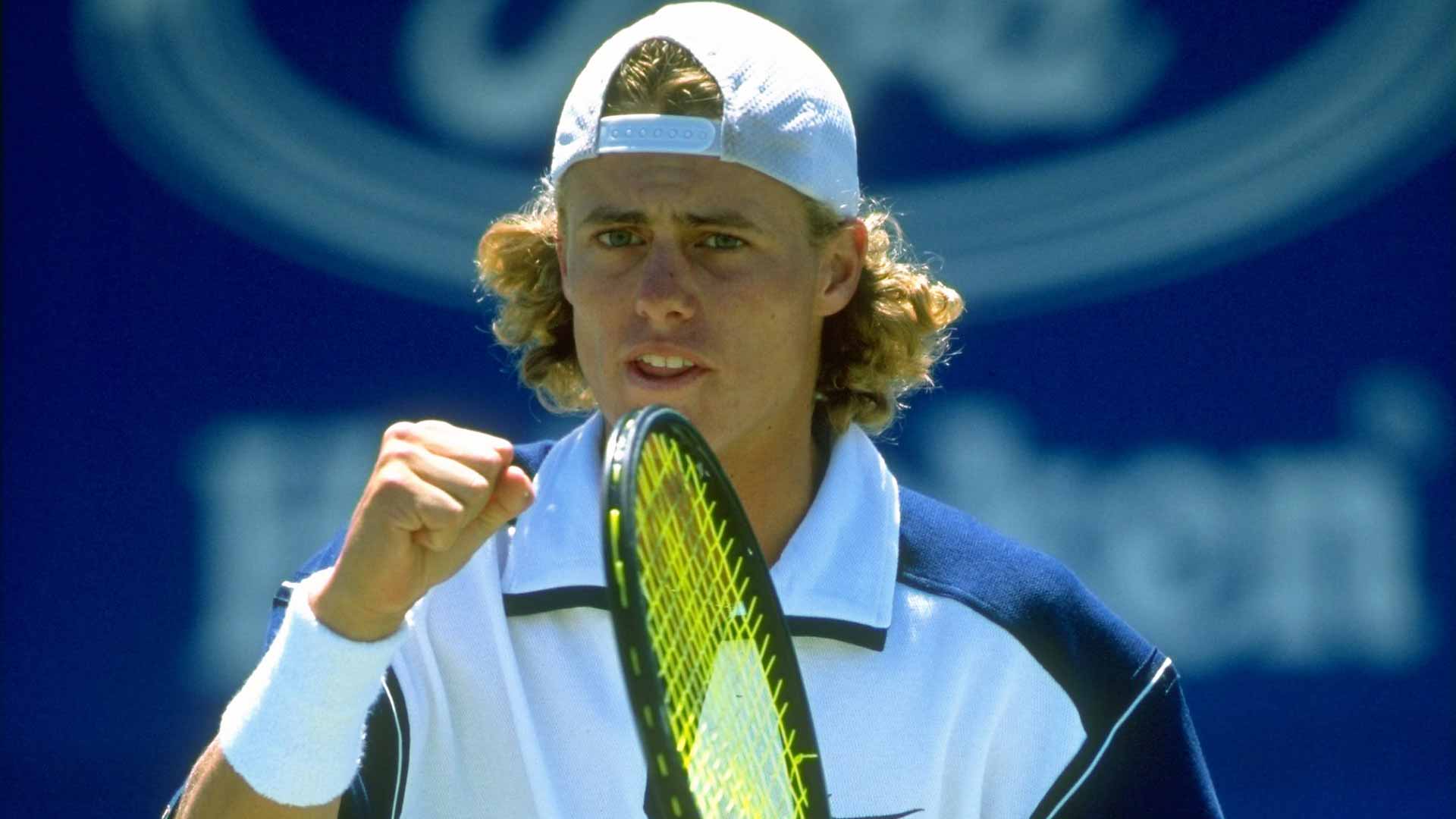 Lleyton Hewitt, pictured at the 1998 Australian Open, earned his maiden ATP Tour title earlier that month in Adelaide.