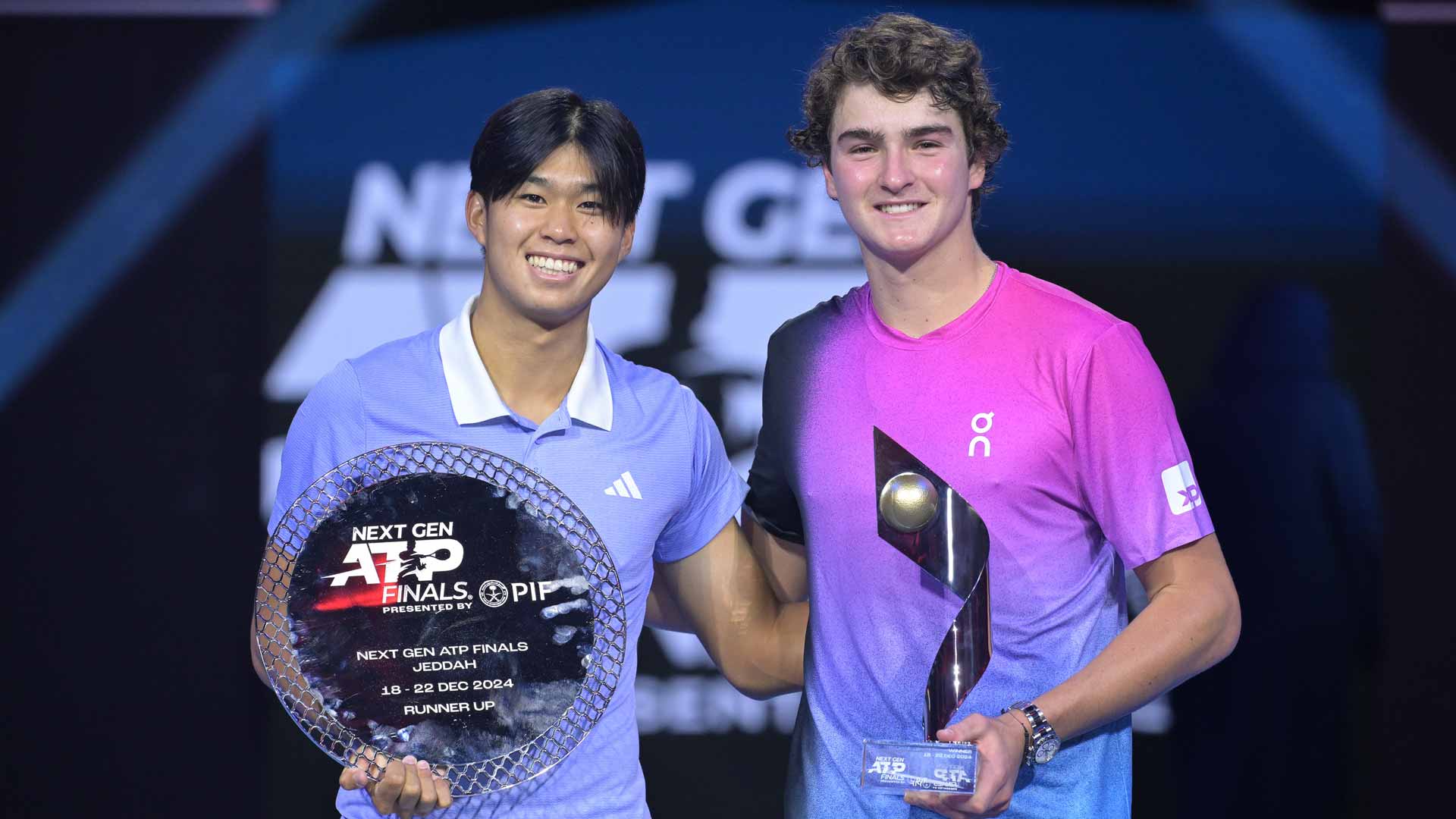 Learner Tien and Joao Fonseca met in the 2024 Next Gen ATP Finals presented by PIF championship match, which Fonseca won.