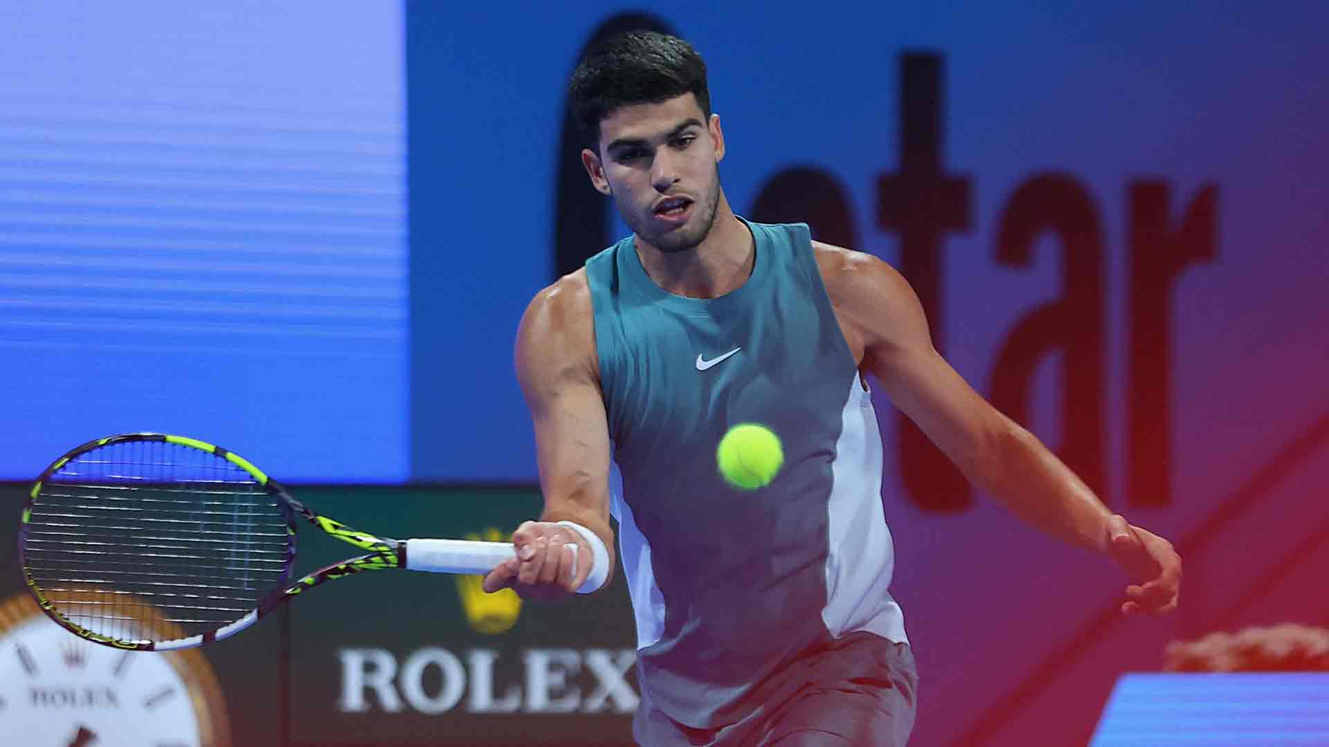Carlos Alcaraz jugó tres sets con Nardi (segunda ronda) y Lehecka (cuartos de final).