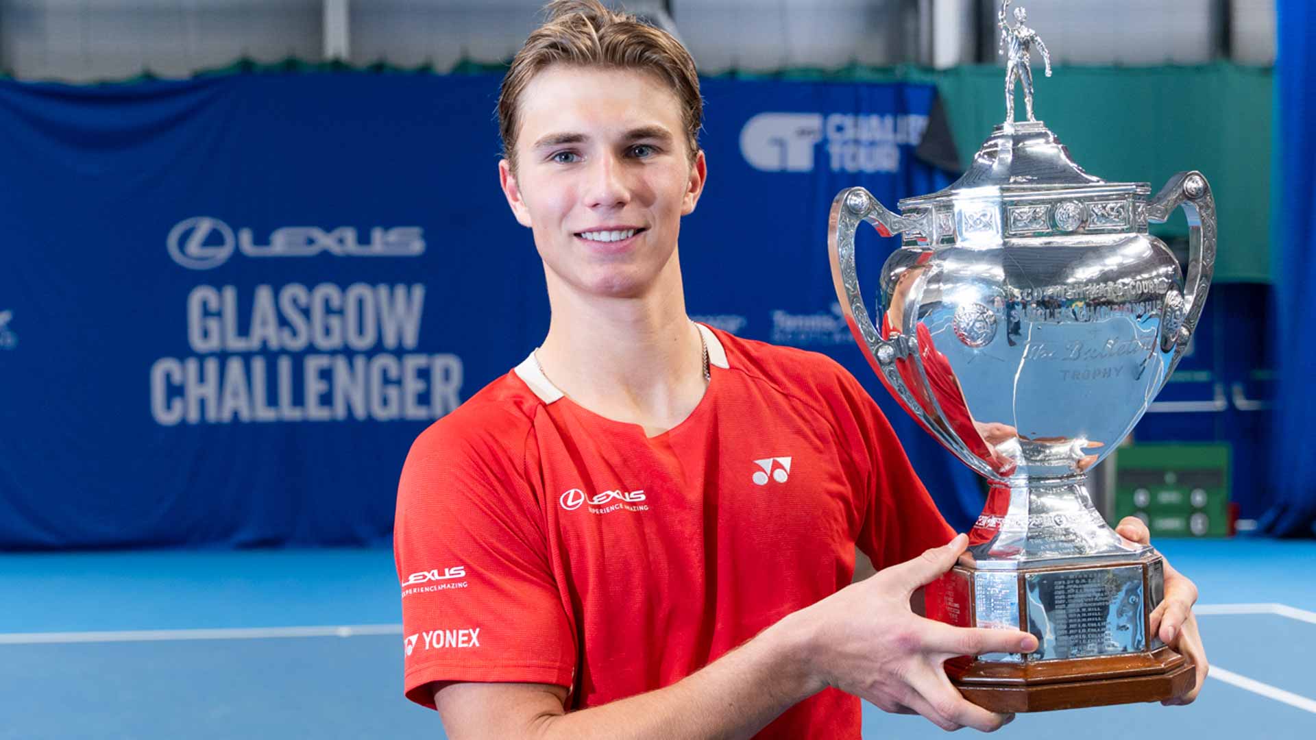 <a href='https://www.atptour.com/en/players/nicolai-budkov-kjaer/b0u4/overview'>Nicolai Budkov Kjaer</a> is crowned champion at the Glasgow Challenger.
