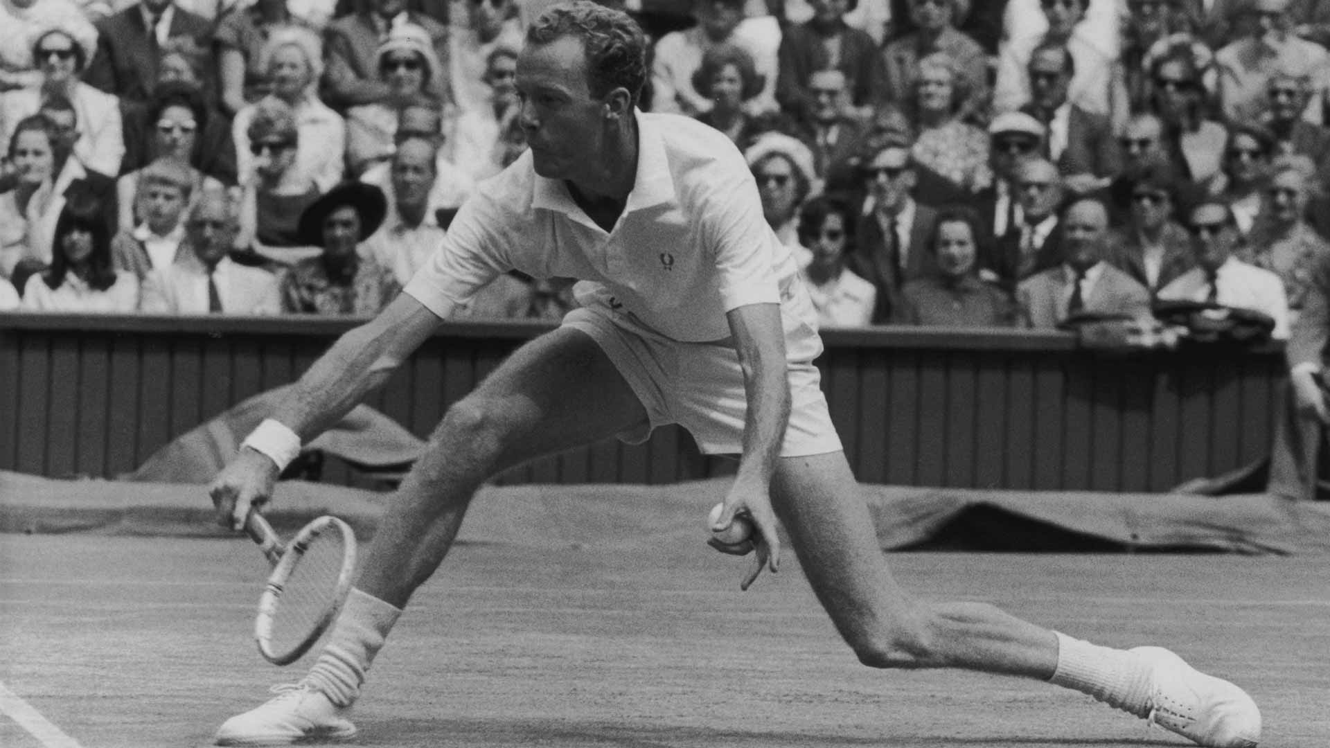 Fred Stolle during the 1964 Wimbledon final.