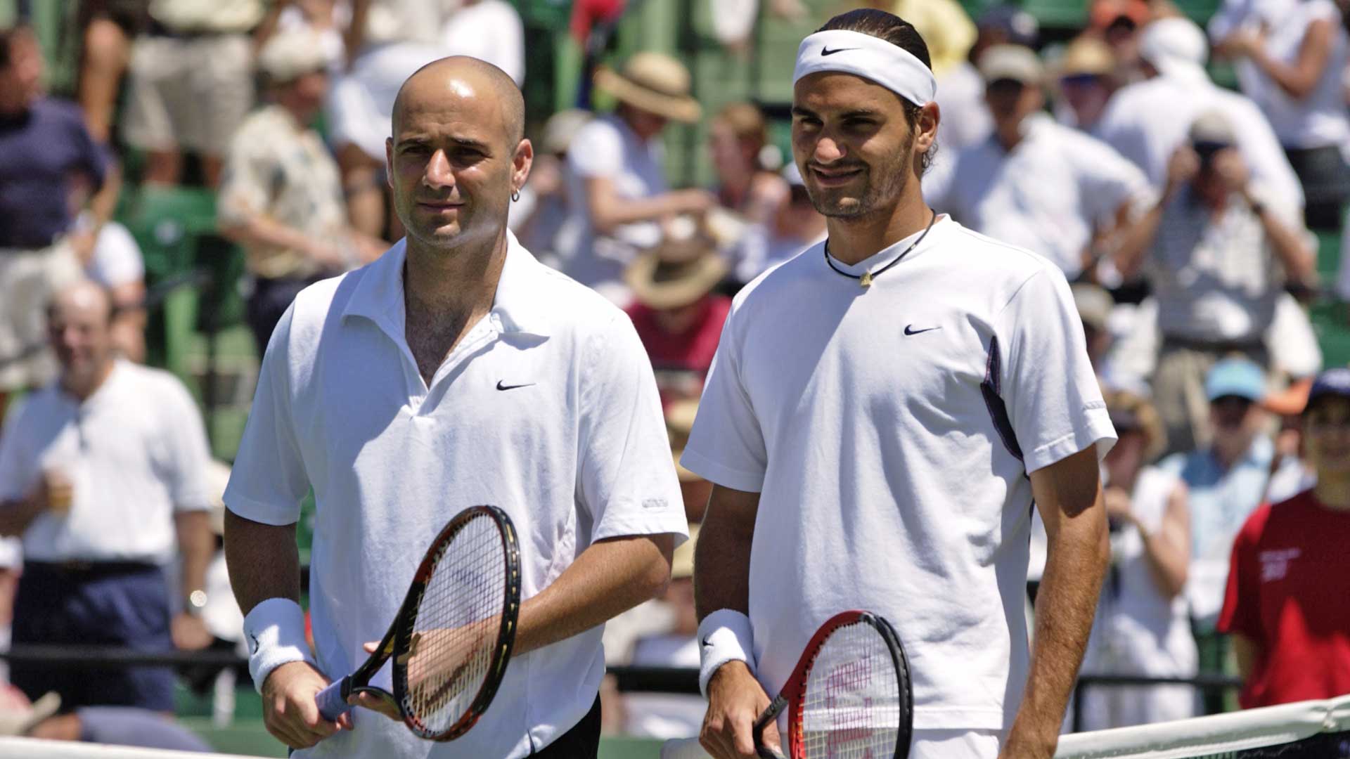 <a href='https://www.atptour.com/en/players/andre-agassi/a092/overview'>Andre Agassi</a>/<a href='https://www.atptour.com/en/players/roger-federer/f324/overview'>Roger Federer</a>