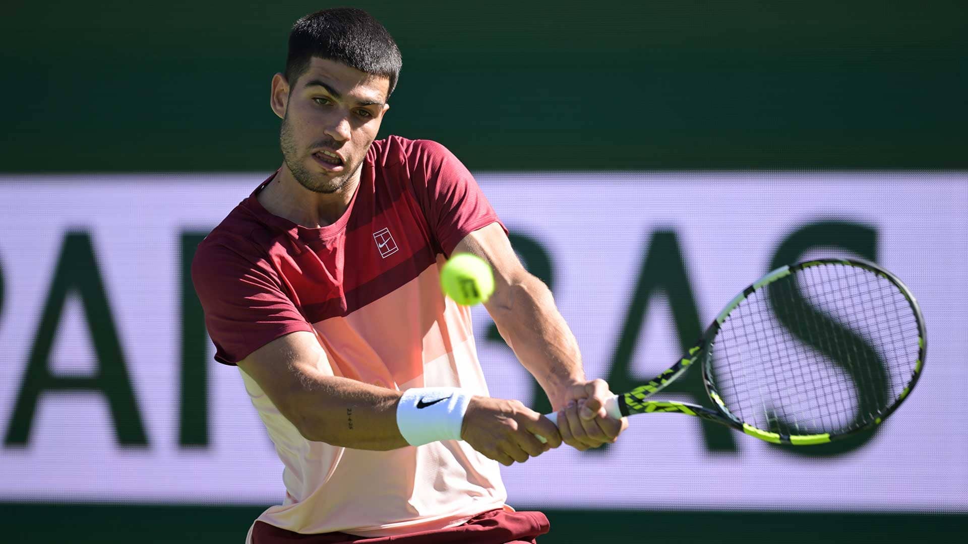 Carlos Alcaraz overcame Quentin Halys on Saturday in his Indian Wells opener.