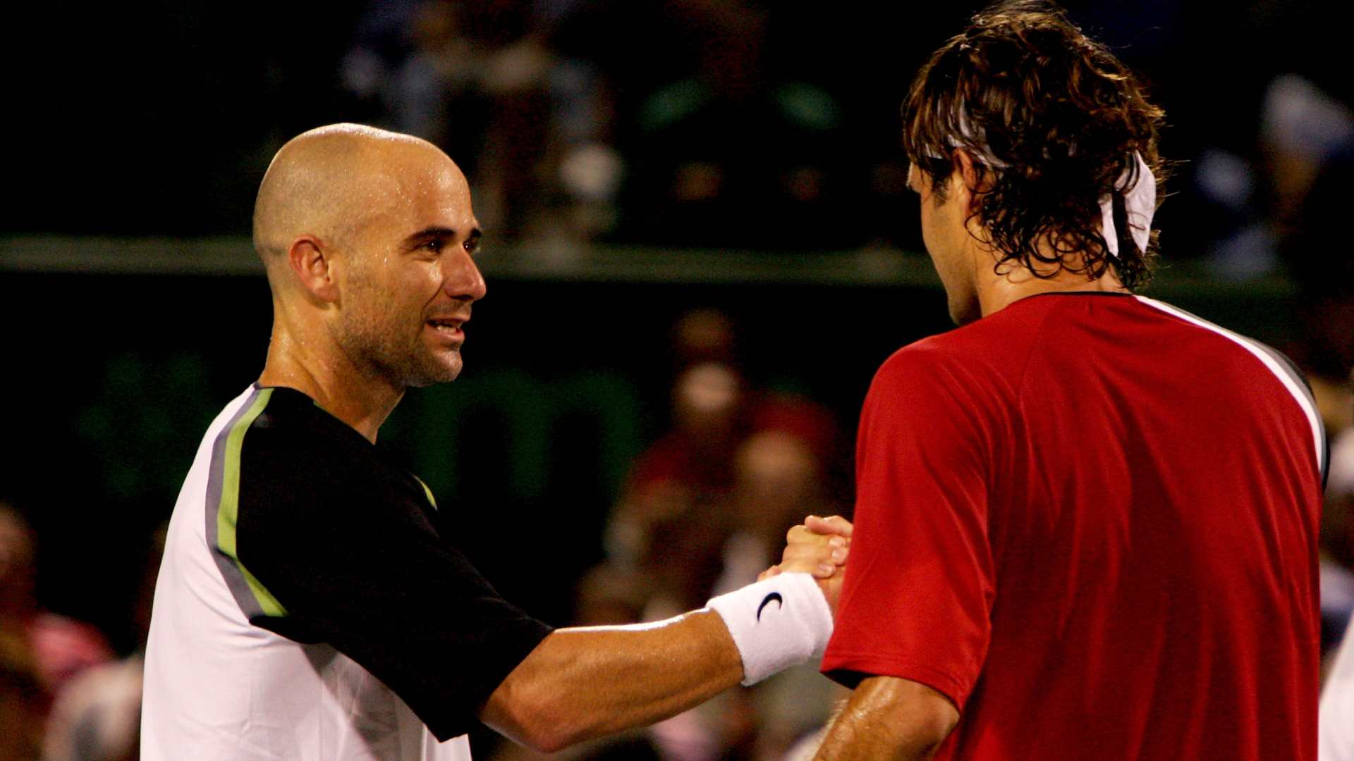 <a href='https://www.atptour.com/en/players/roger-federer/f324/overview'>Roger Federer</a>, <a href='https://www.atptour.com/en/players/andre-agassi/a092/overview'>Andre Agassi</a>