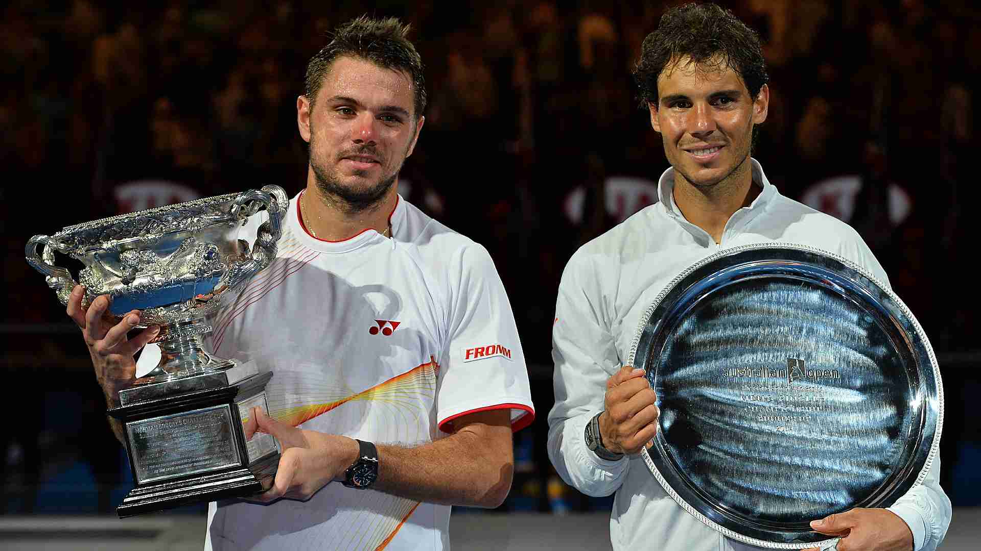 <a href='https://www.atptour.com/es/players/stan-wawrinka/w367/overview'>Stan Wawrinka</a> defeated <a href='https://www.atptour.com/es/players/rafael-nadal/n409/overview'>Rafael Nadal</a> in the 2014 <a href='https://www.atptour.com/es/tournaments/australian-open/580/overview'>Australian Open</a> final to win his first Grand Slam title.