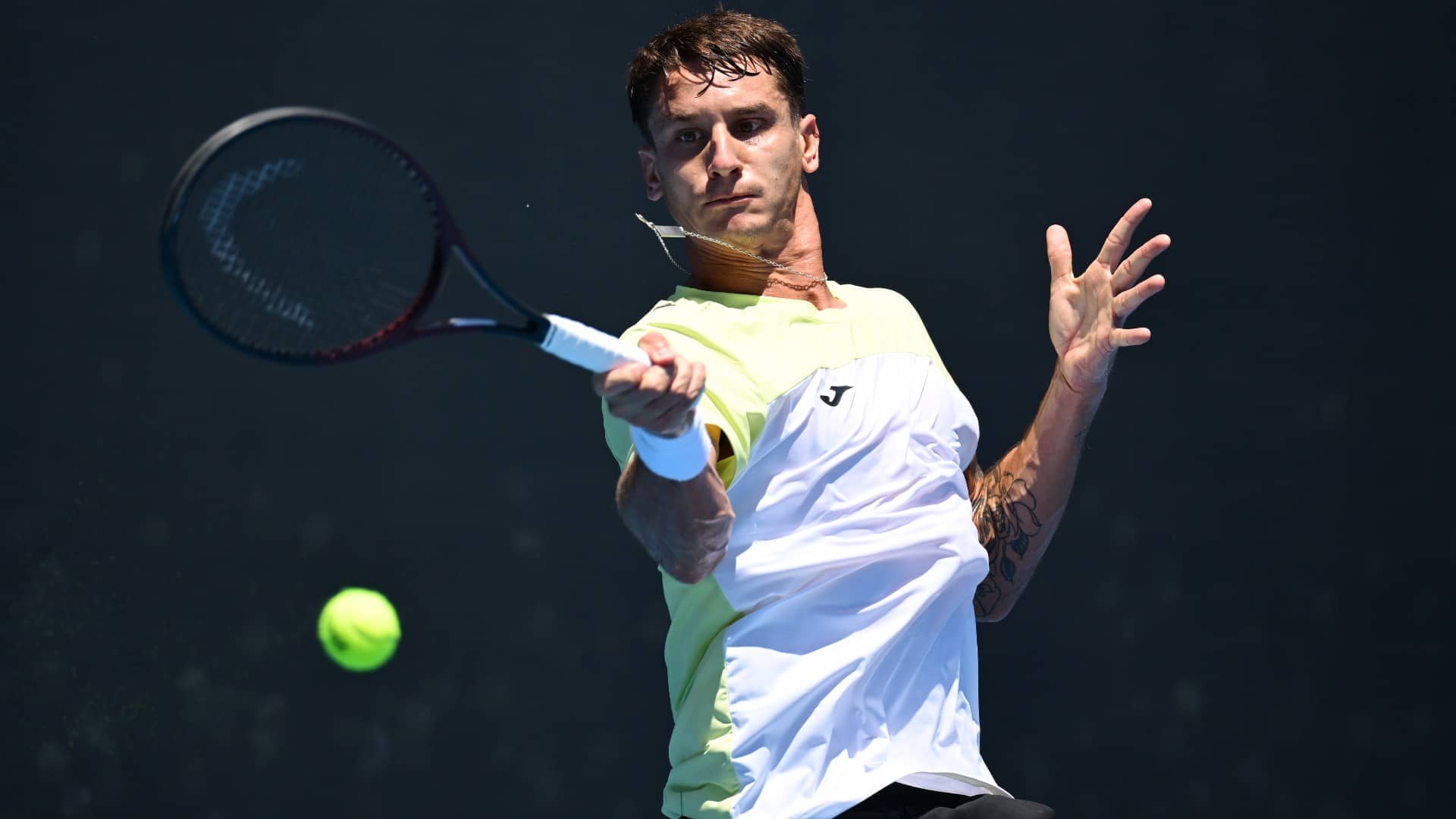Camilo Ugo Carabelli defeated Brandon Holt in the first round in Miami.