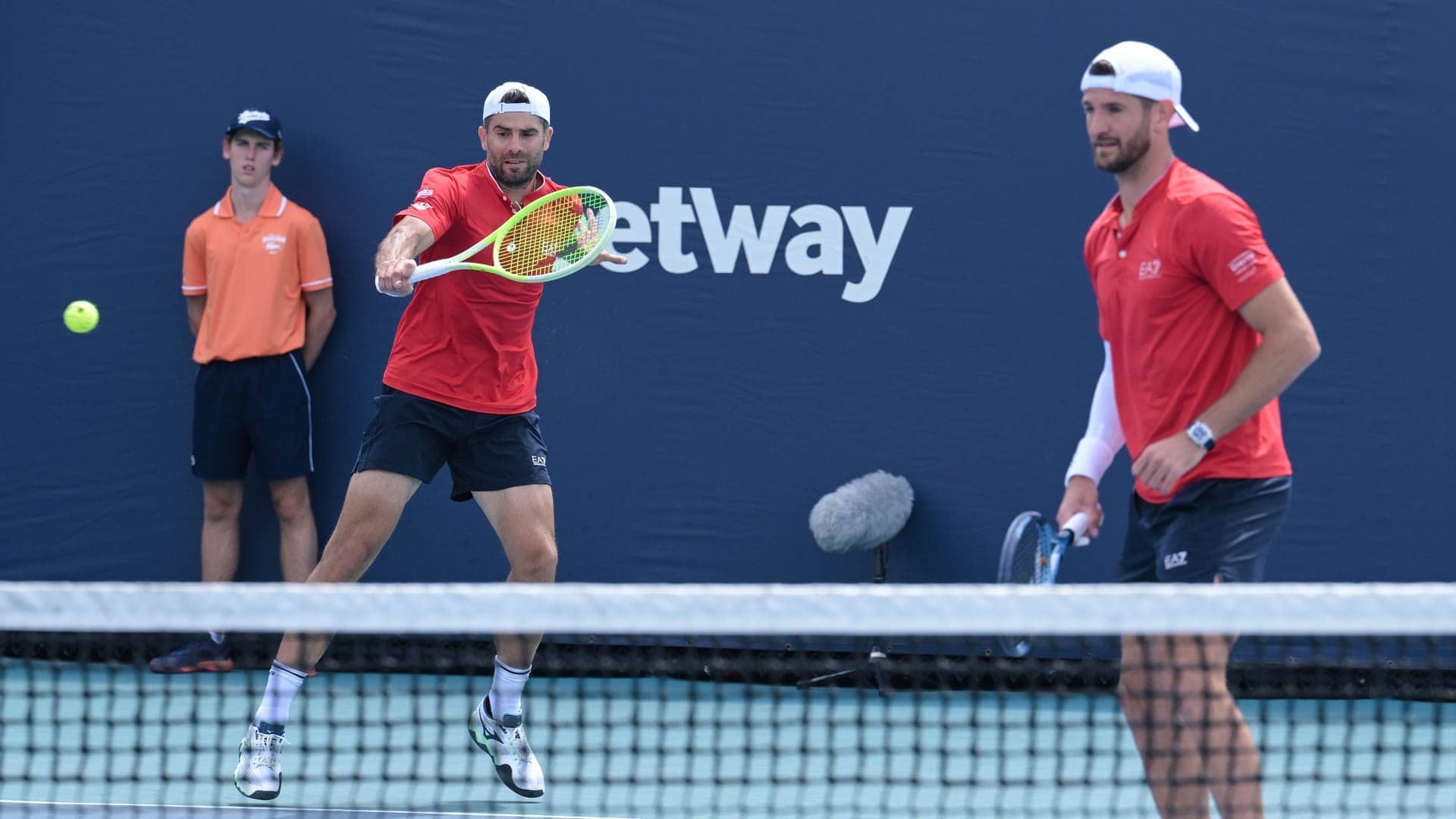Simone Bolelli and Andrea Vavassori save both break points against them in the Miami opening round.