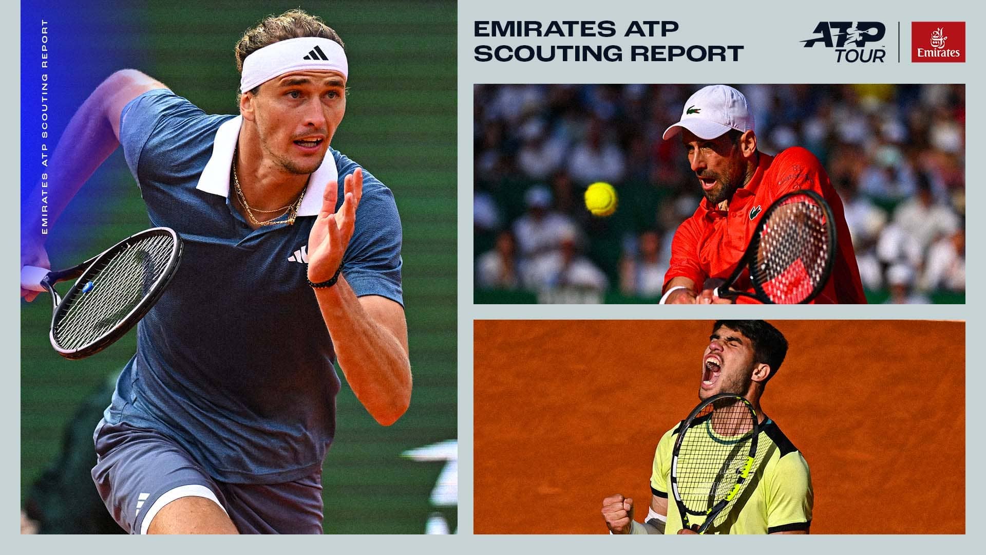 Alexander Zverev, Novak Djokovic and Carlos Alcaraz are in action in Monte-Carlo.