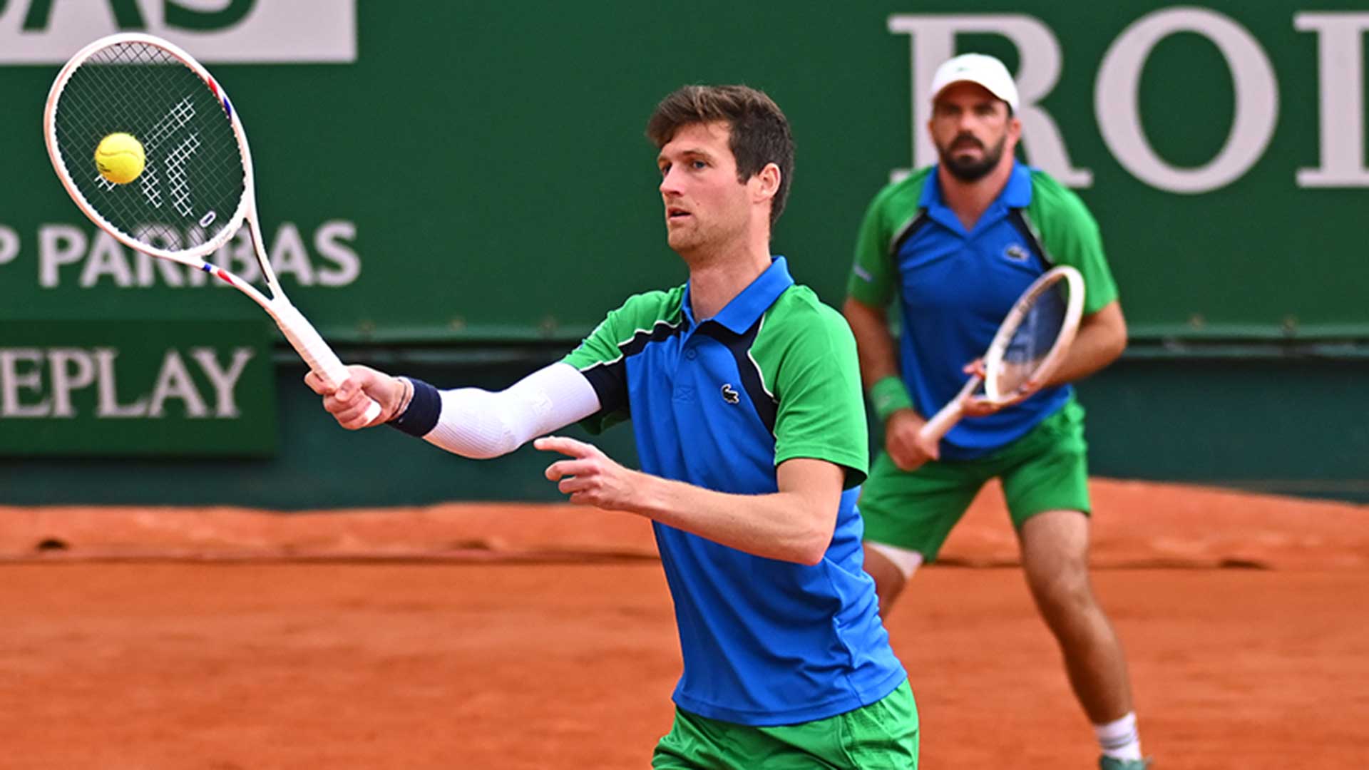 Roman Arneodo and Manuel Guinard in action on Friday in The Principality.