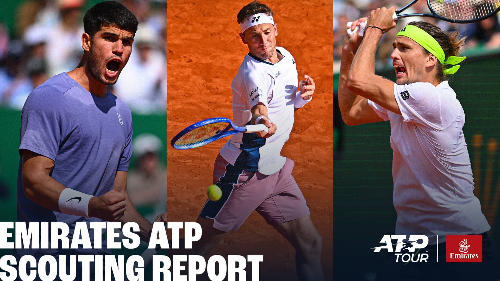Carlos Alcaraz, Casper Ruud and Alexander Zverev are in ATP 500 action this week.