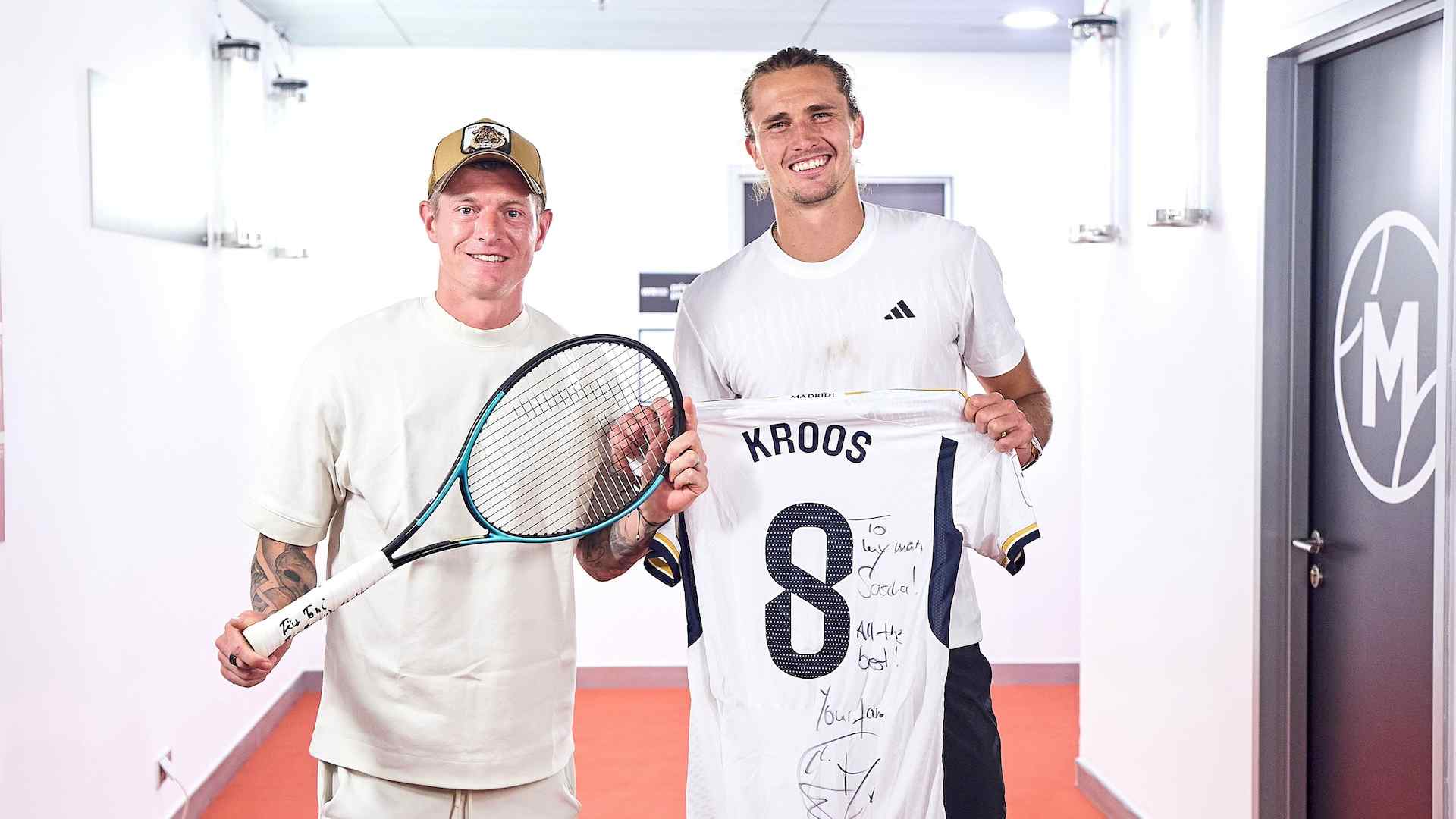 Reunión de estrellas: Kroos visita a Zverev en Madrid