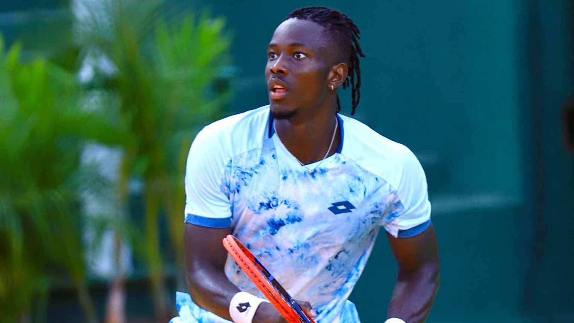 Eliakim Coulibaly in action at the Côte d'Ivoire Open.