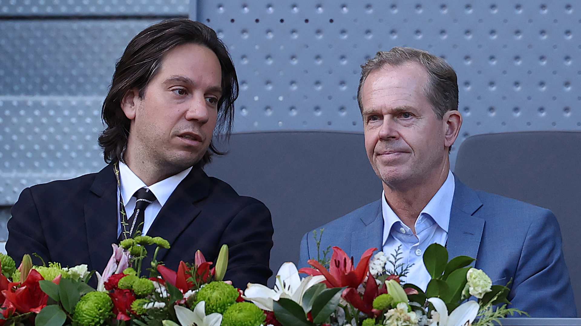 <a href='https://www.atptour.com/en/players/stefan-edberg/e004/overview'>Stefan Edberg</a> at the <a href='https://www.atptour.com/en/tournaments/madrid/1536/overview'>Mutua Madrid Open</a> final.