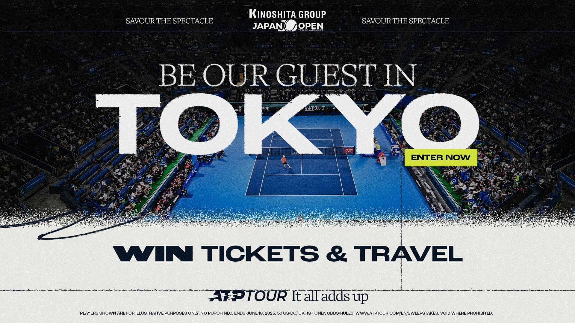 Be our guest at the 2025 Kinoshita Group Japan Open Tennis Championships, an ATP 500 tournament in Tokyo