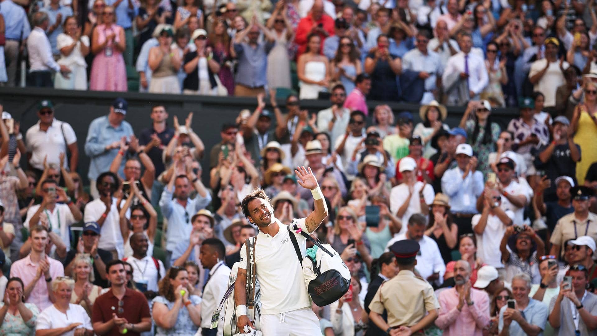 Fabio Fognini, tras caer derrotado ante Carlos Alcaraz.