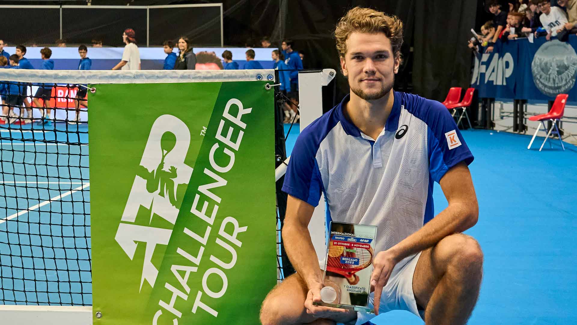 Otto Virtanen wins his maiden Challenger title in Bergamo, Italy.