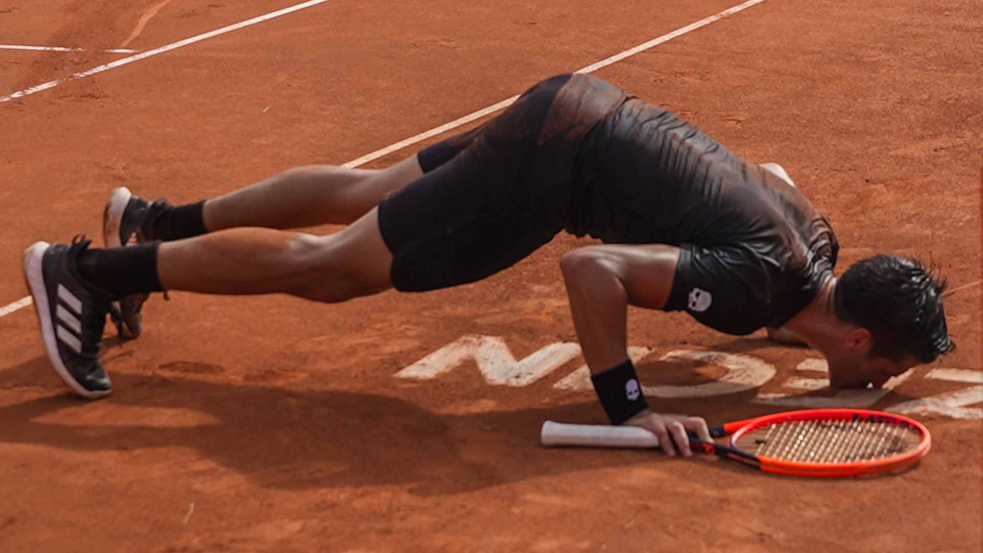 Federico Coria celebrates winning the Challenger 125 event in Szczecin, Poland.