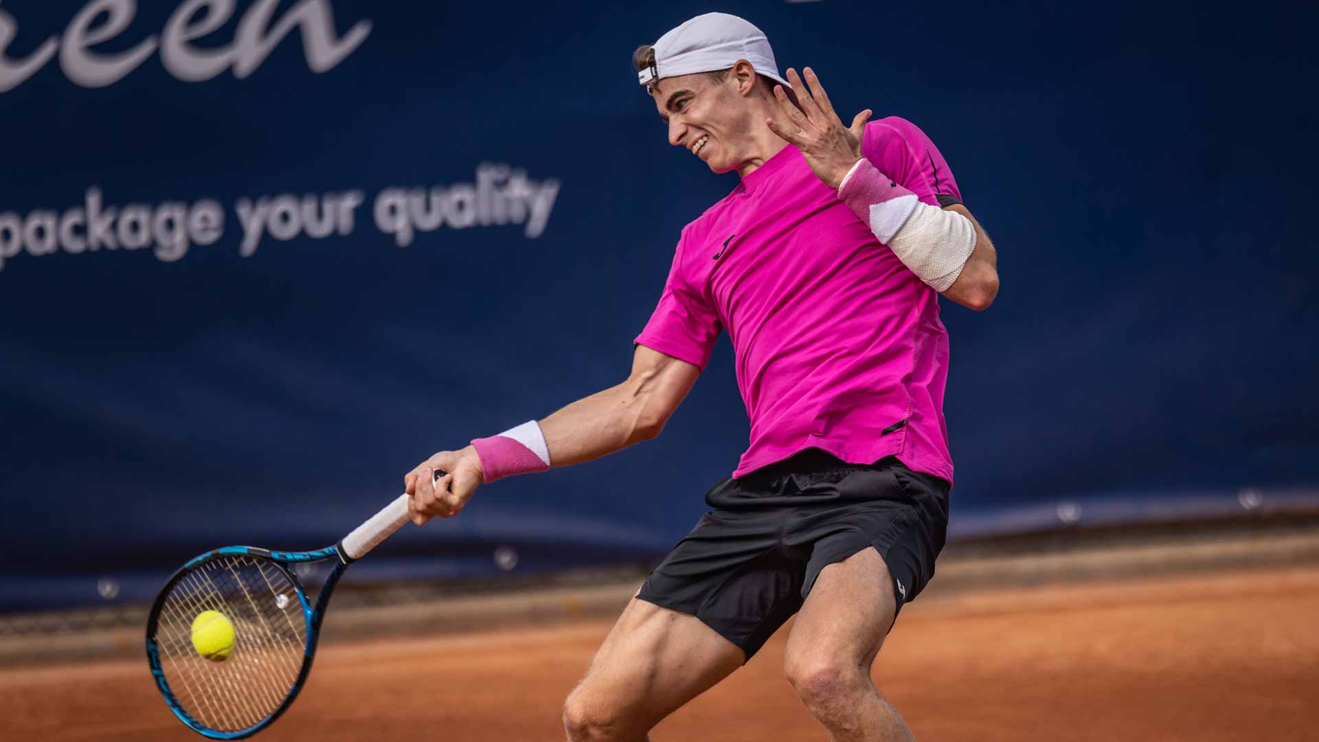 Timofey Skatov in action at the 2022 Parma Challenger.