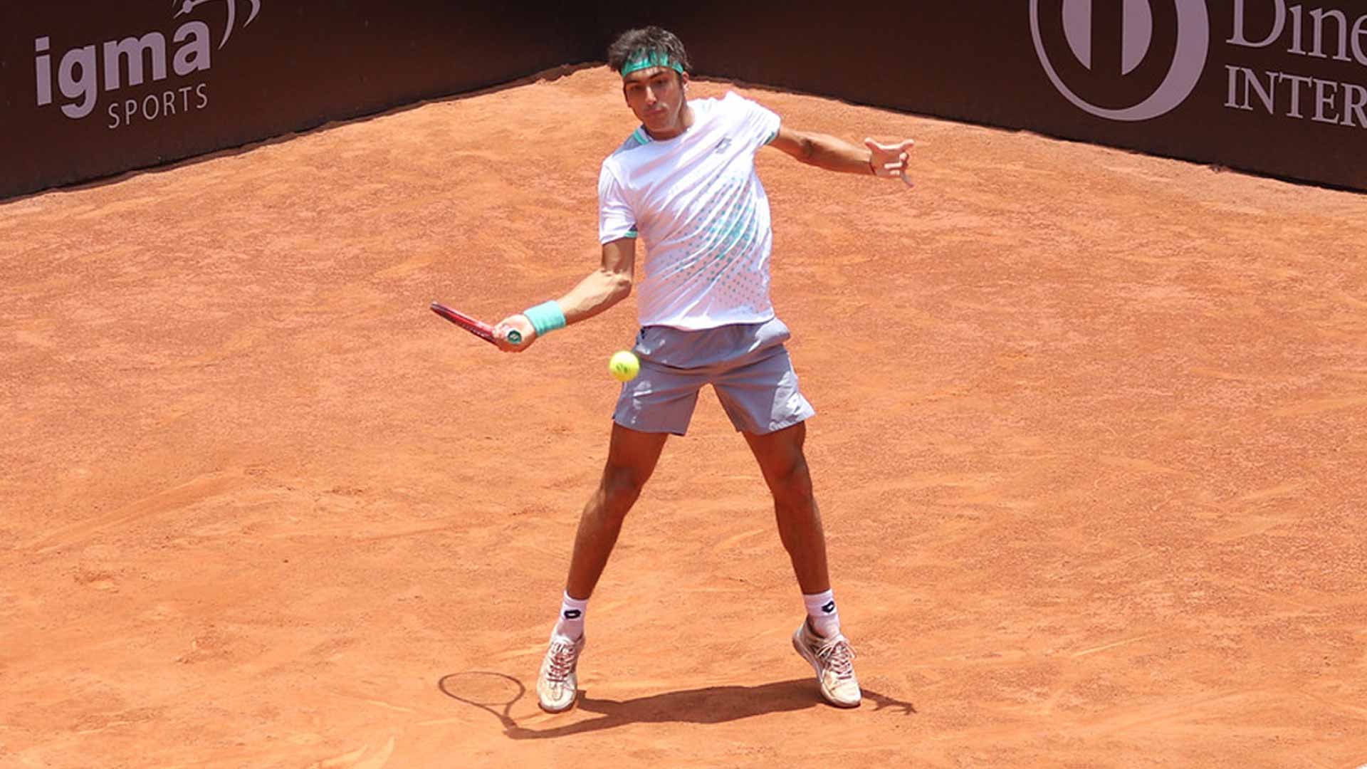 Roman Andres Burruchaga at the 2022 Lima Challenger, where he reached the semi-finals.