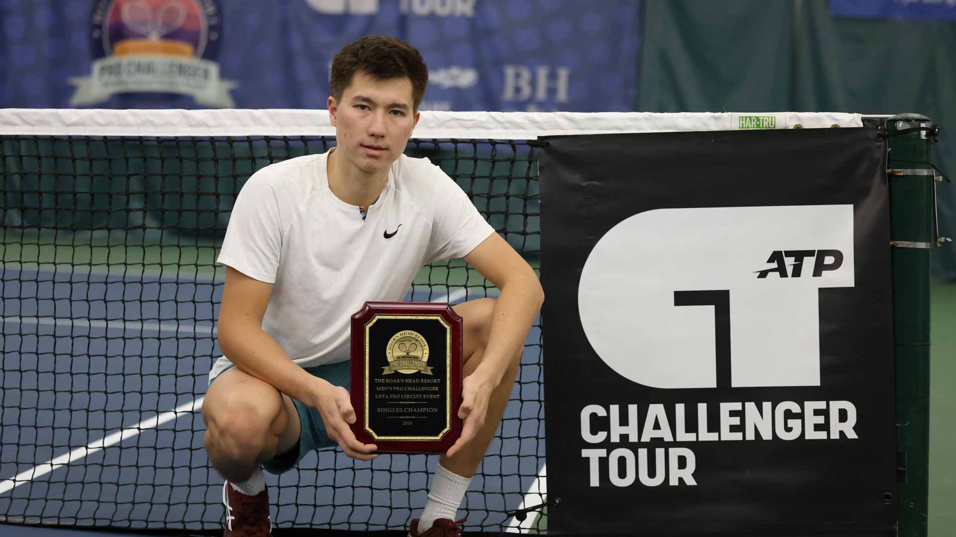 Beibit Zhukayev wins his maiden ATP Challenger Tour title in Charlottesville, Virginia.